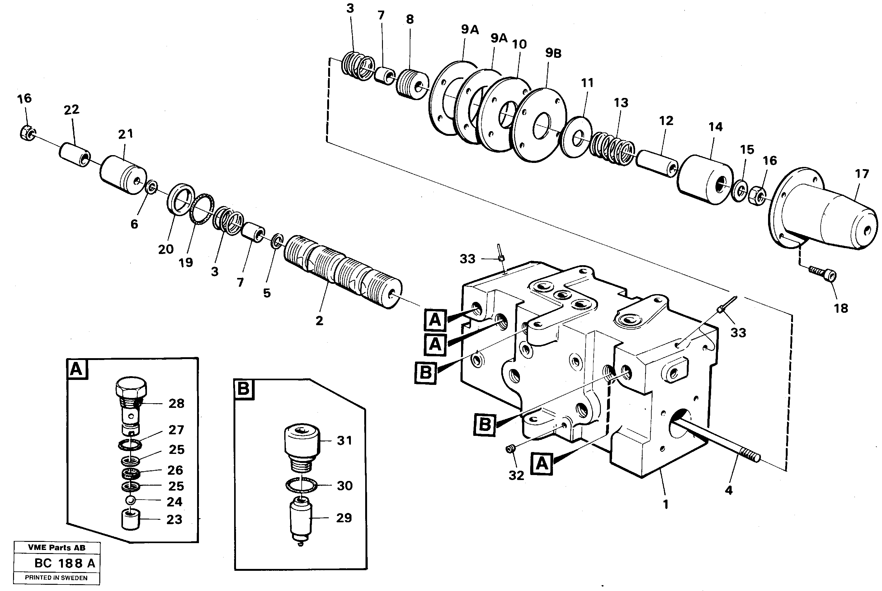 Steering unit — volvo parts diagram