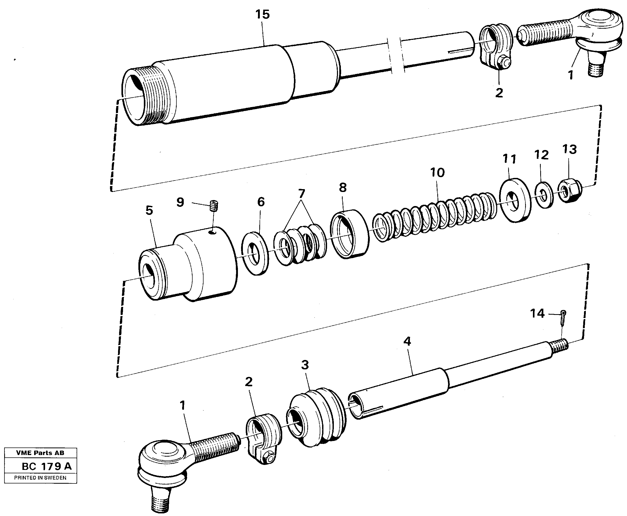 Drag rod — volvo parts diagram