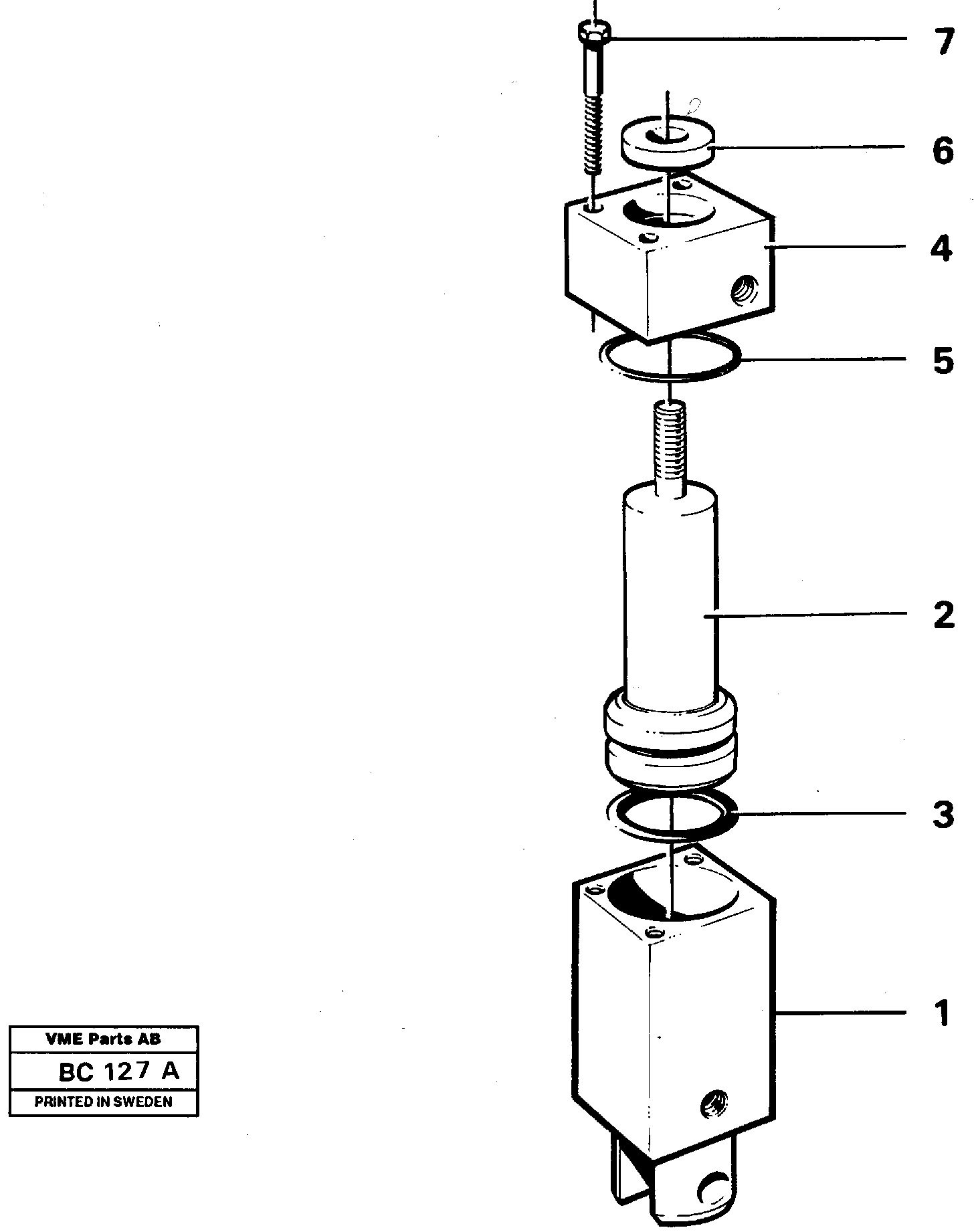 Pneumatic cylinder — volvo parts diagram