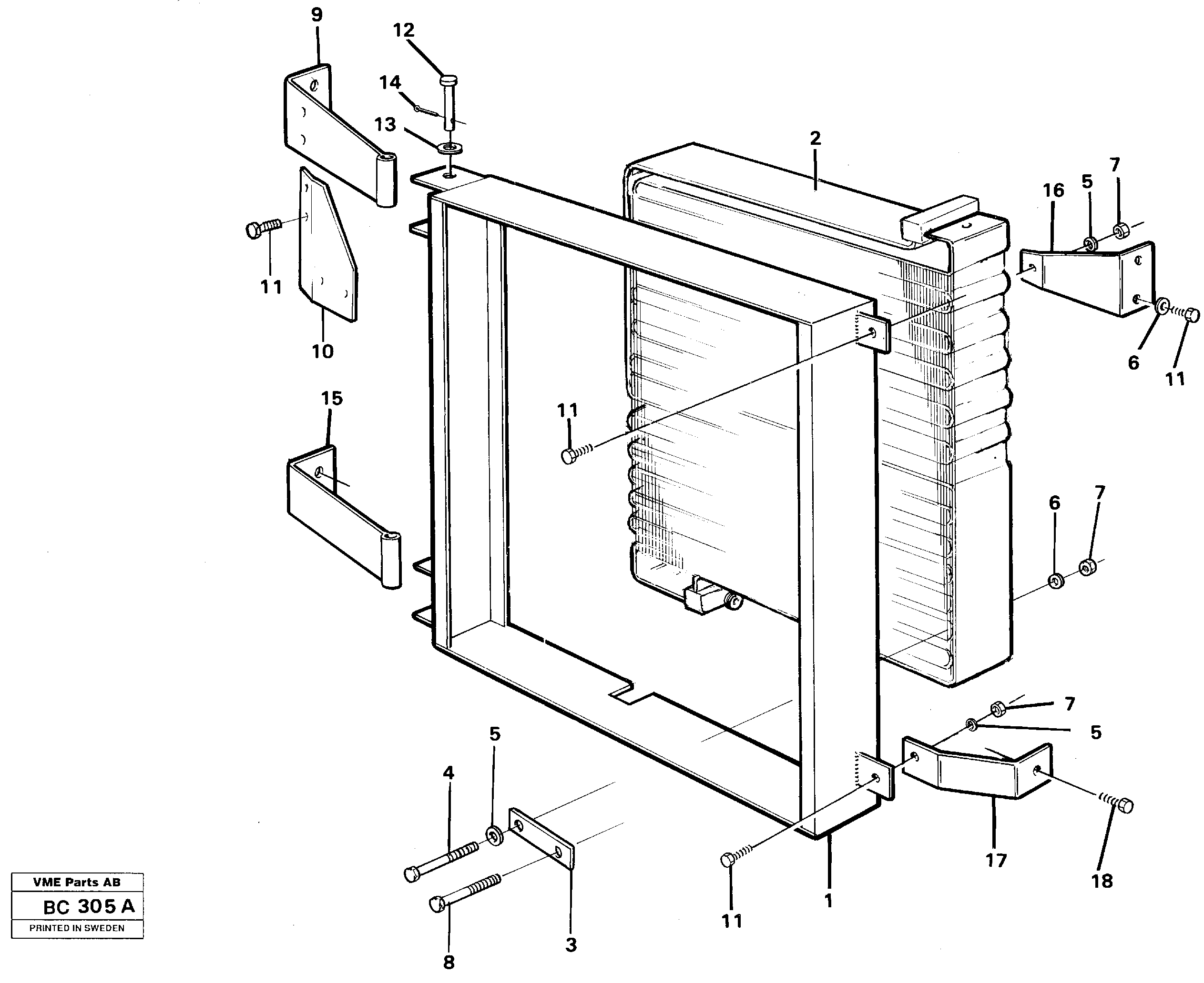 Air conditioning, condenser fitting  92468 — volvo parts diagram