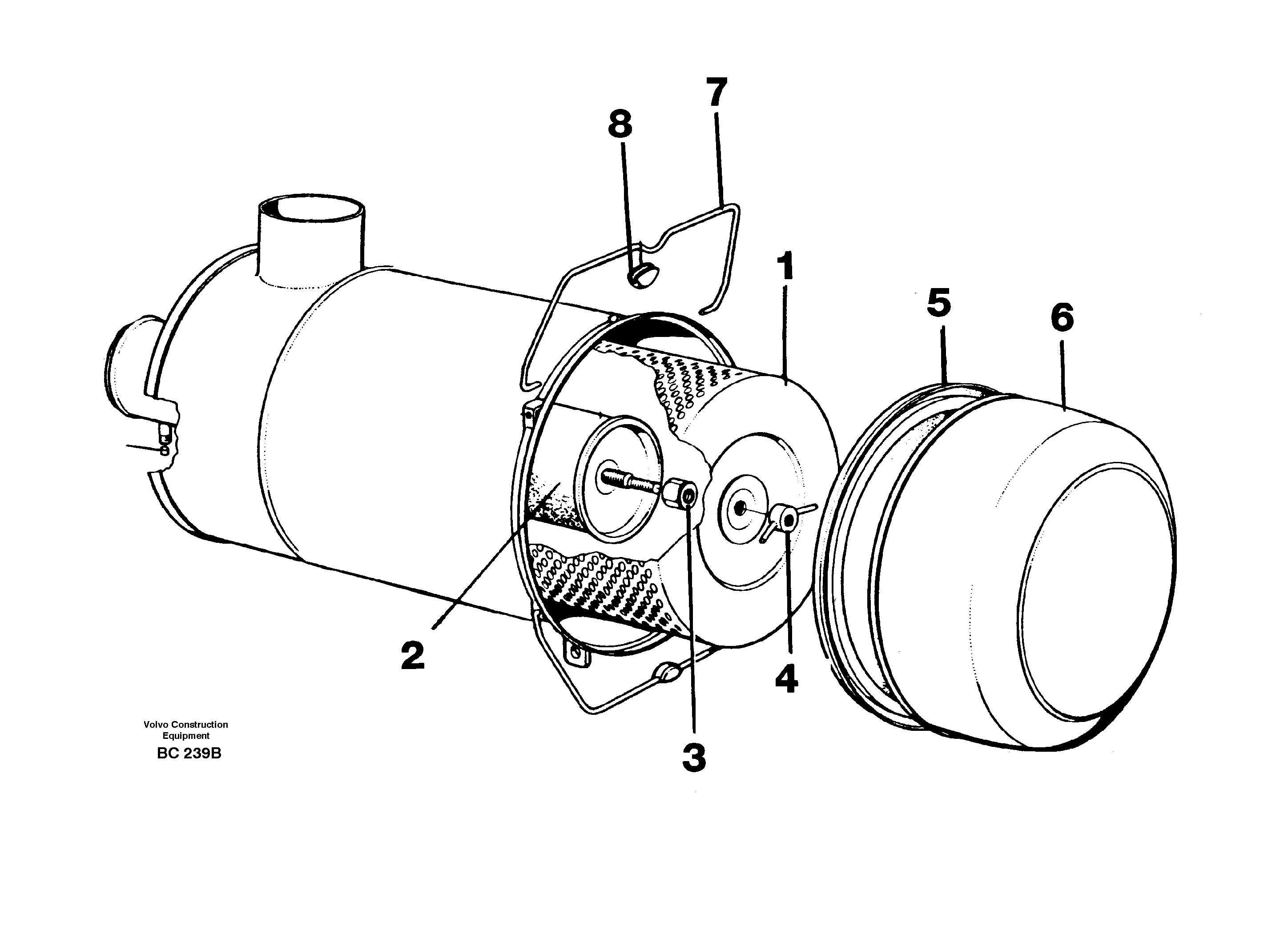 Air filter — volvo parts diagram