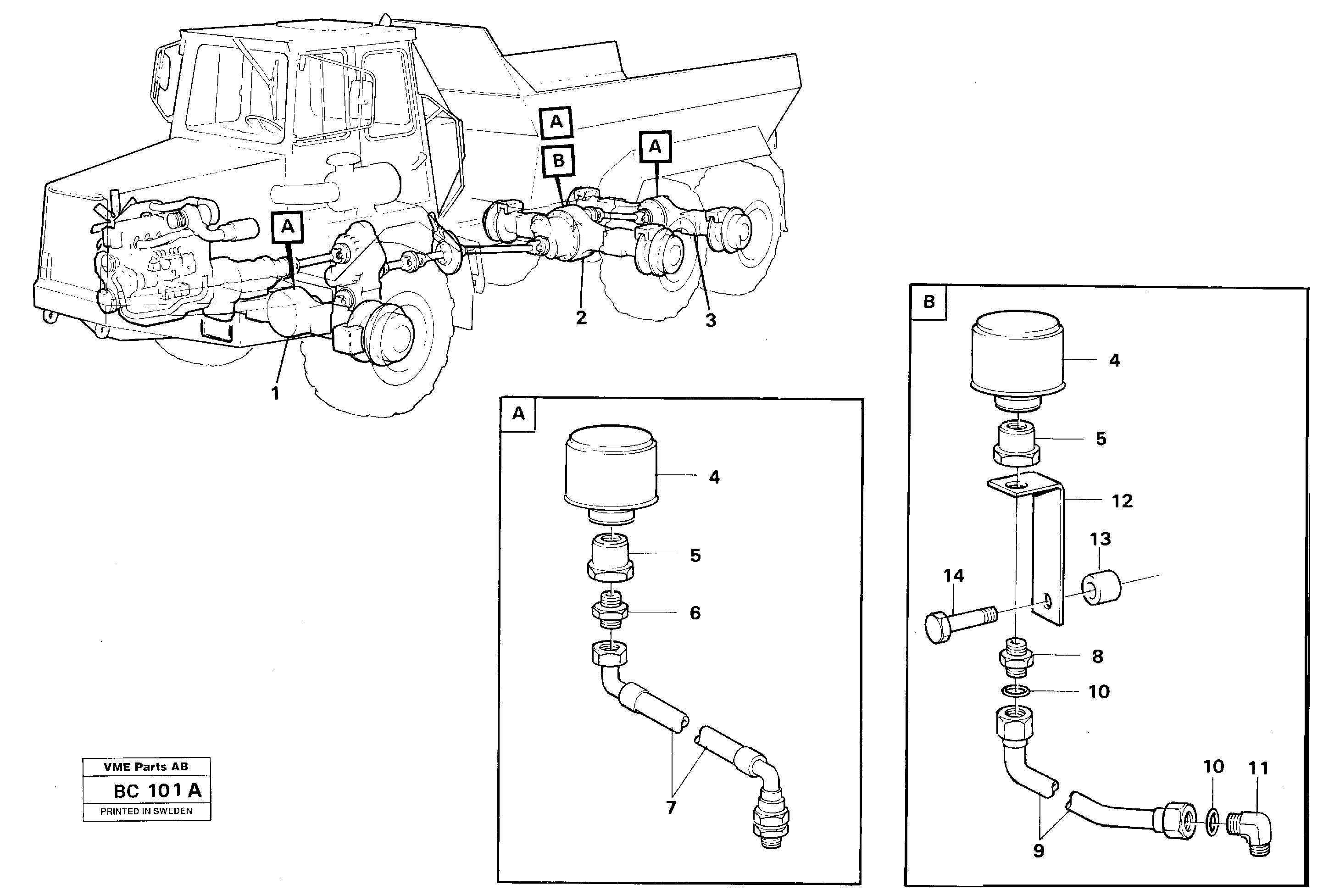 Planet axels — volvo parts diagram