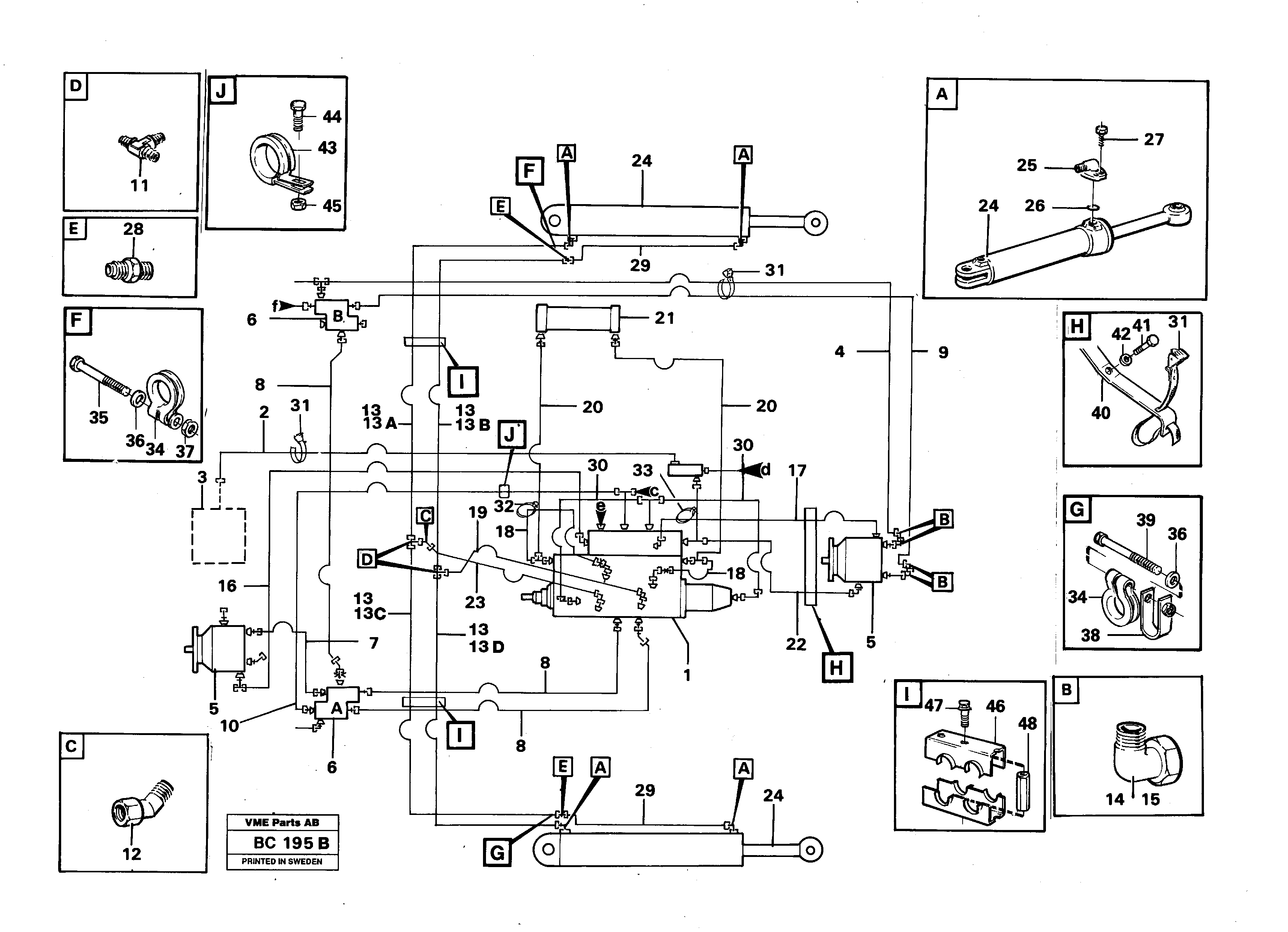 Steering system, pipes and hoses — volvo parts diagram