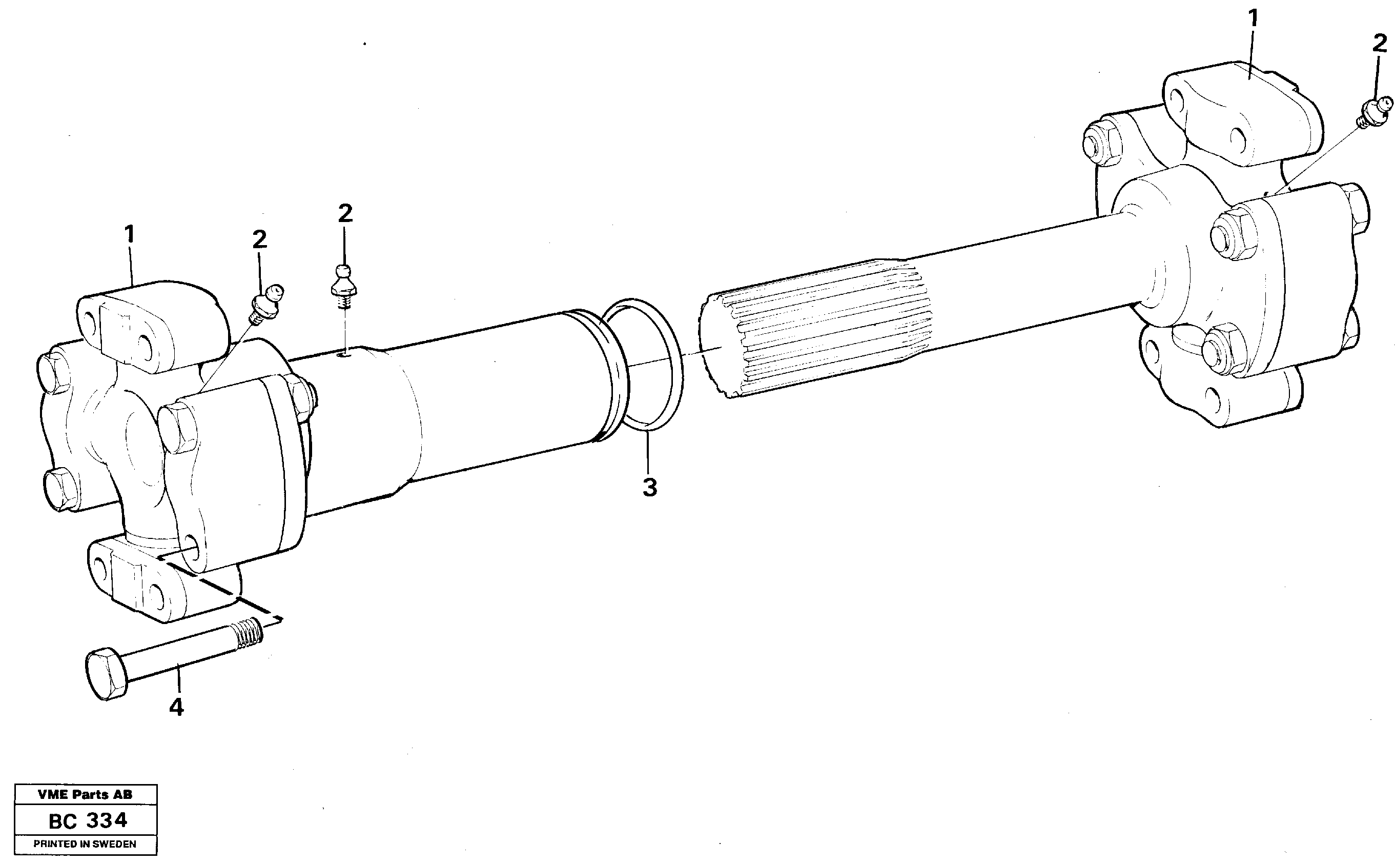 Propeller shaft — volvo parts diagram