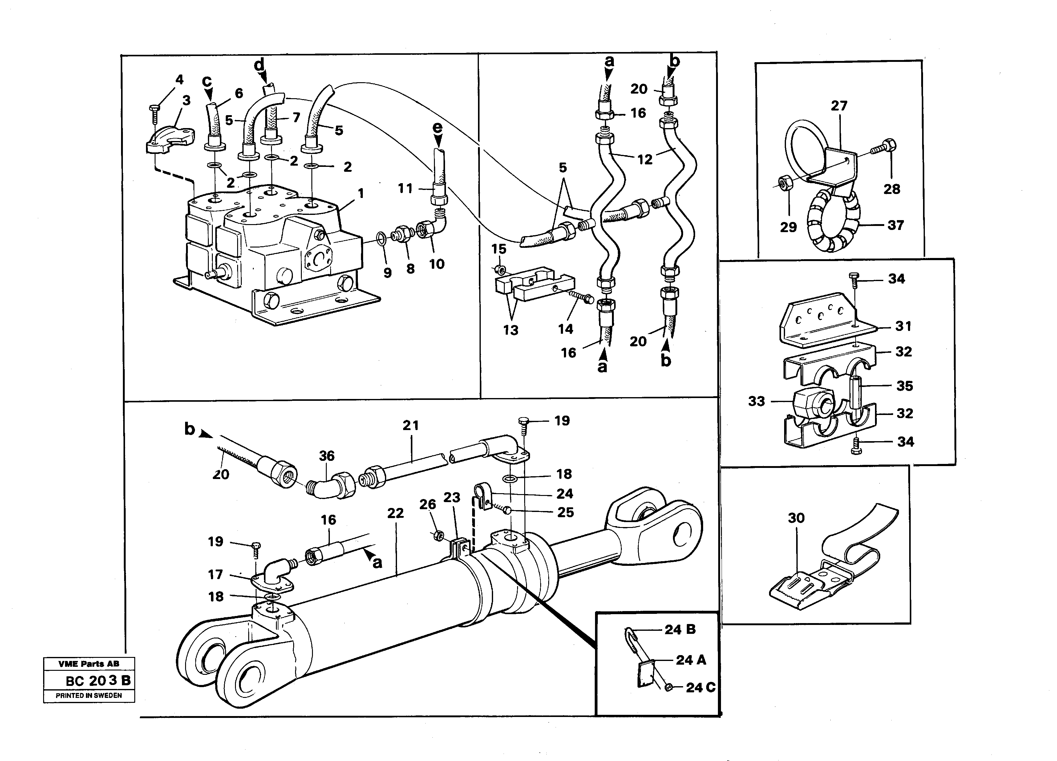 Tipping system — volvo parts diagram