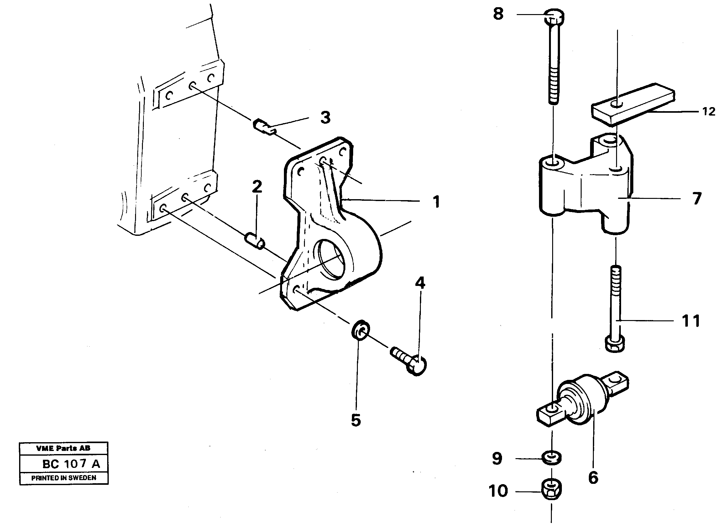 Drop box, mounting — volvo parts diagram