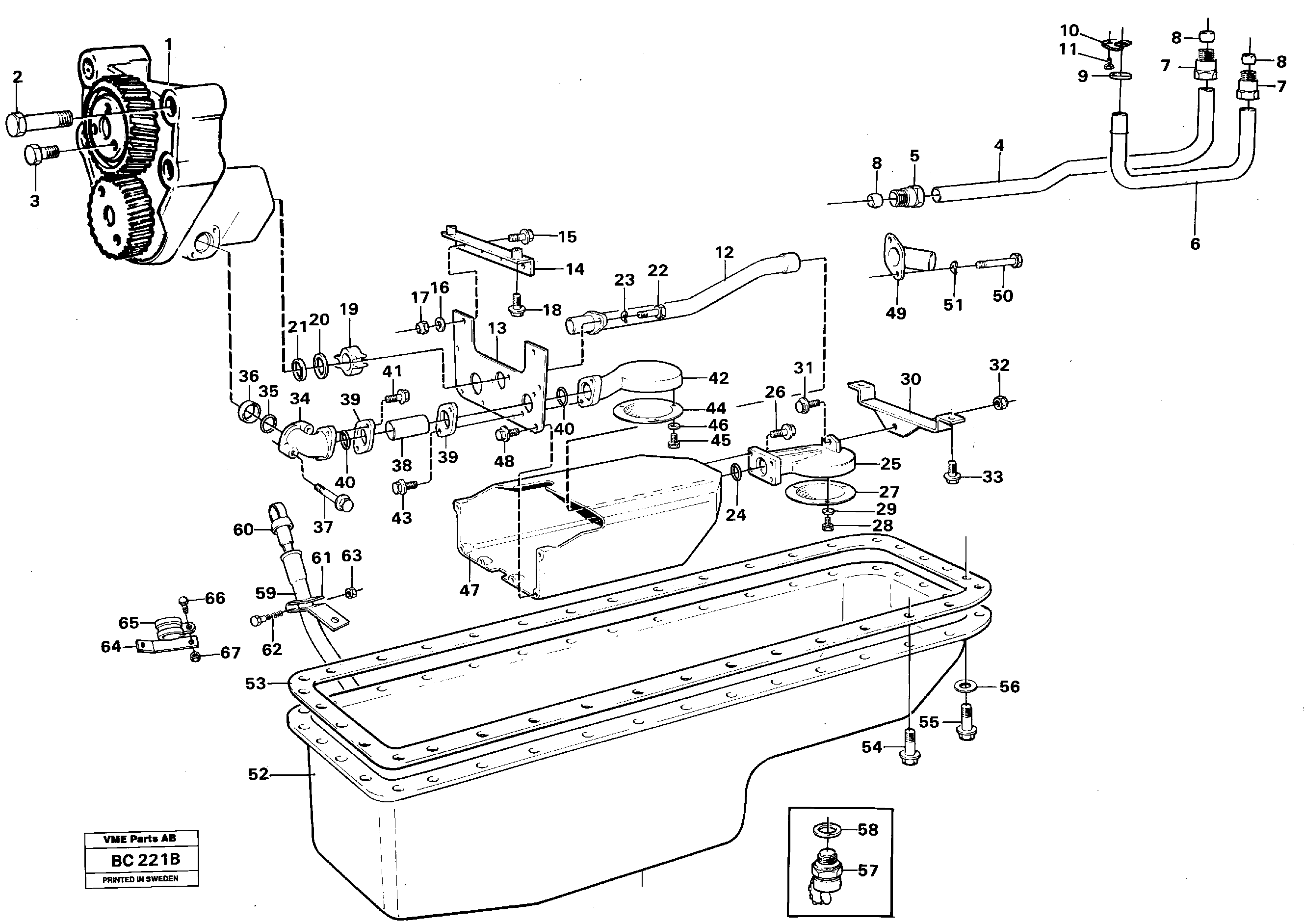 Lubricating oil system — volvo parts diagram
