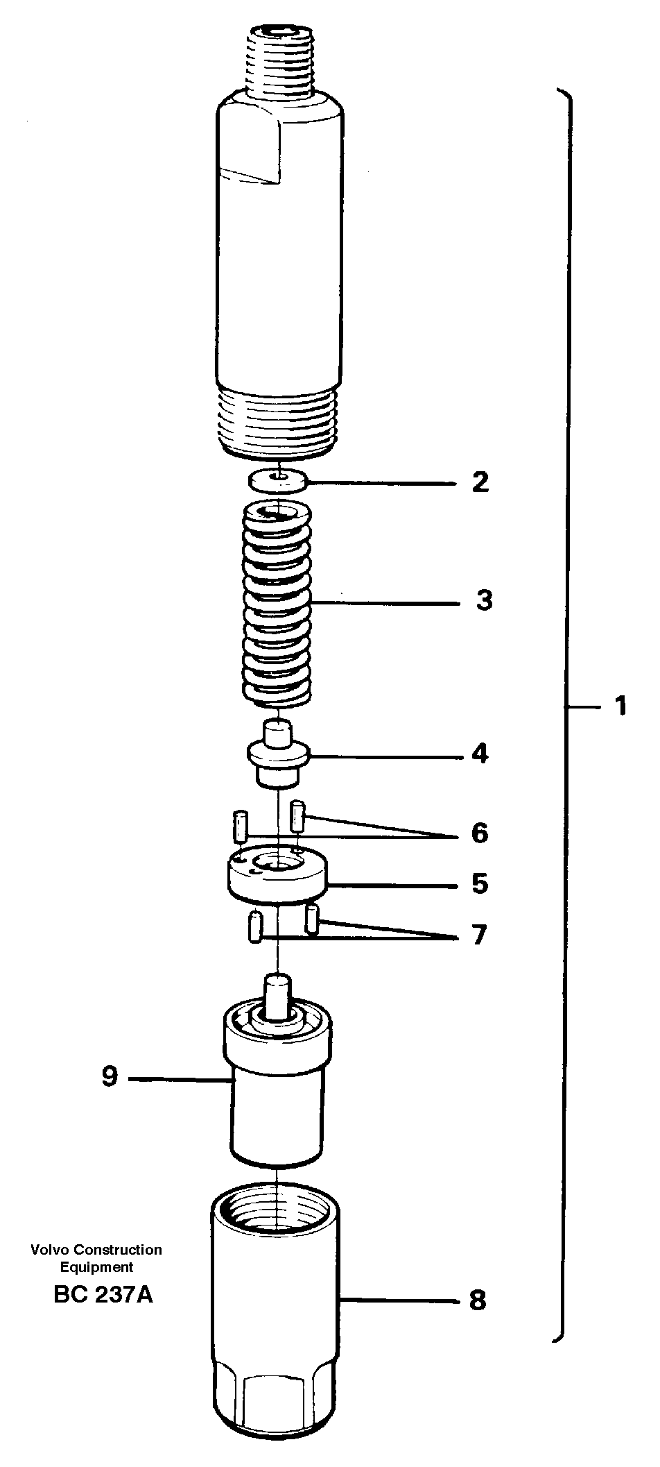 Injector — volvo parts diagram