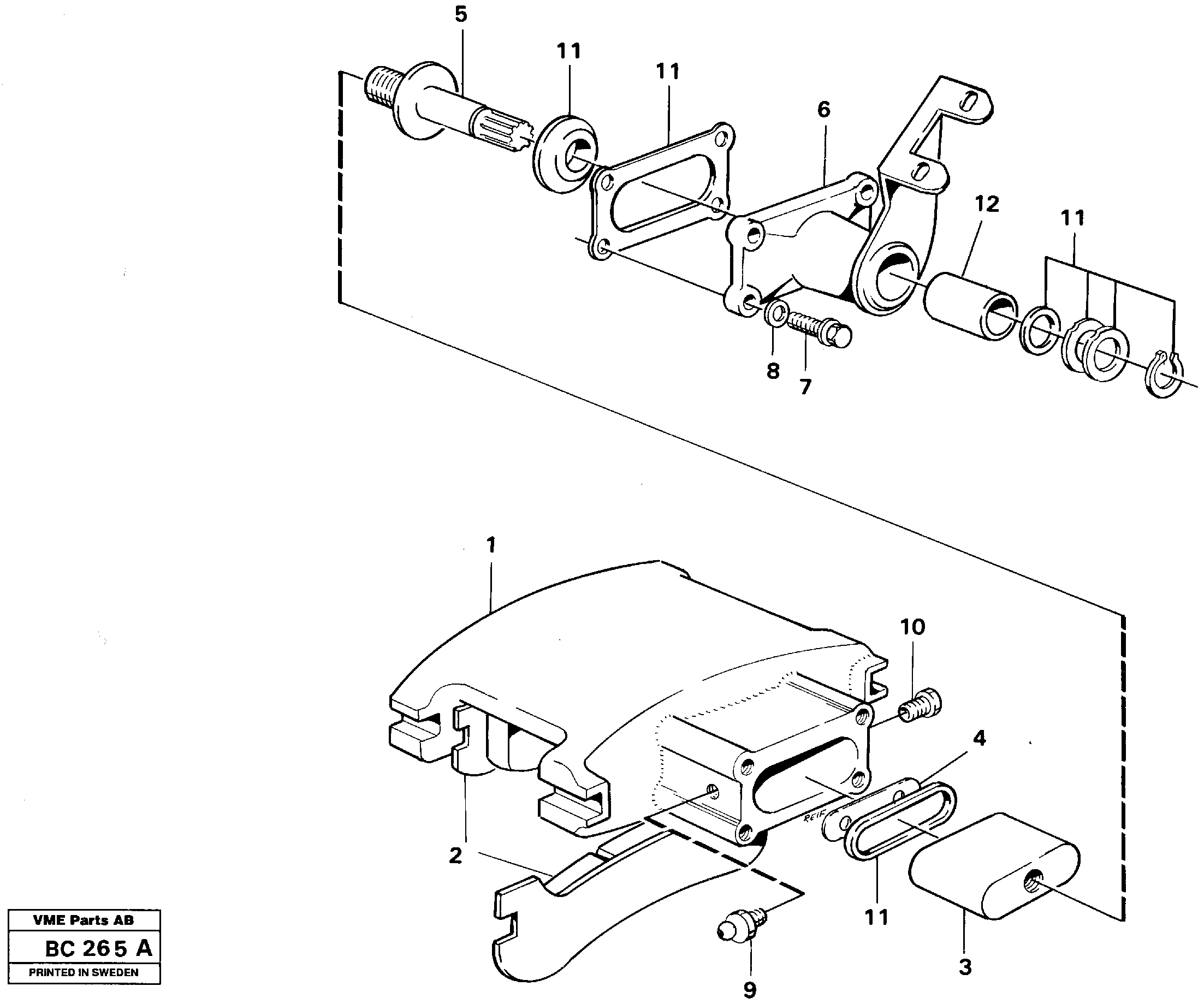 Parking brake 6 X 6 — volvo parts diagram
