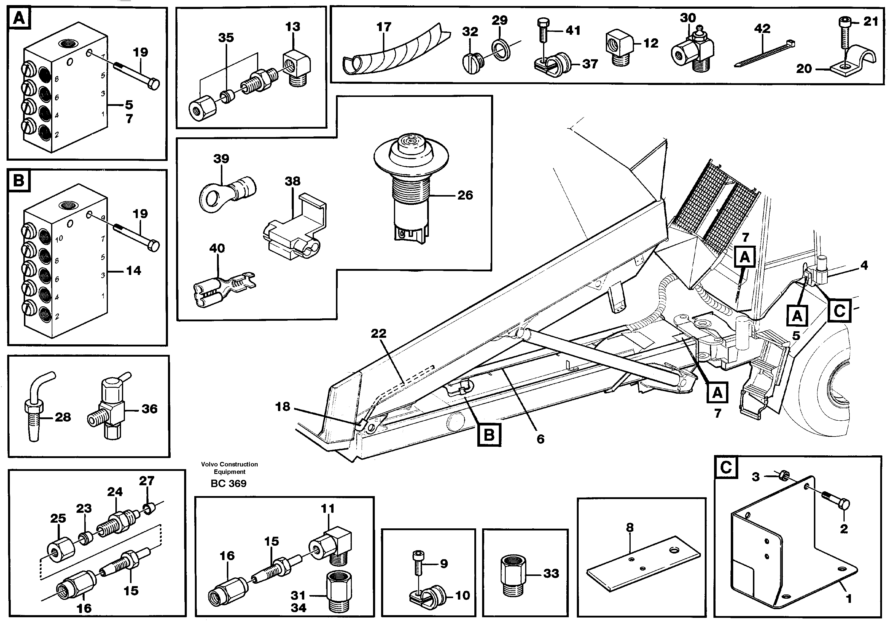 Central lubrication  93087 — volvo parts diagram