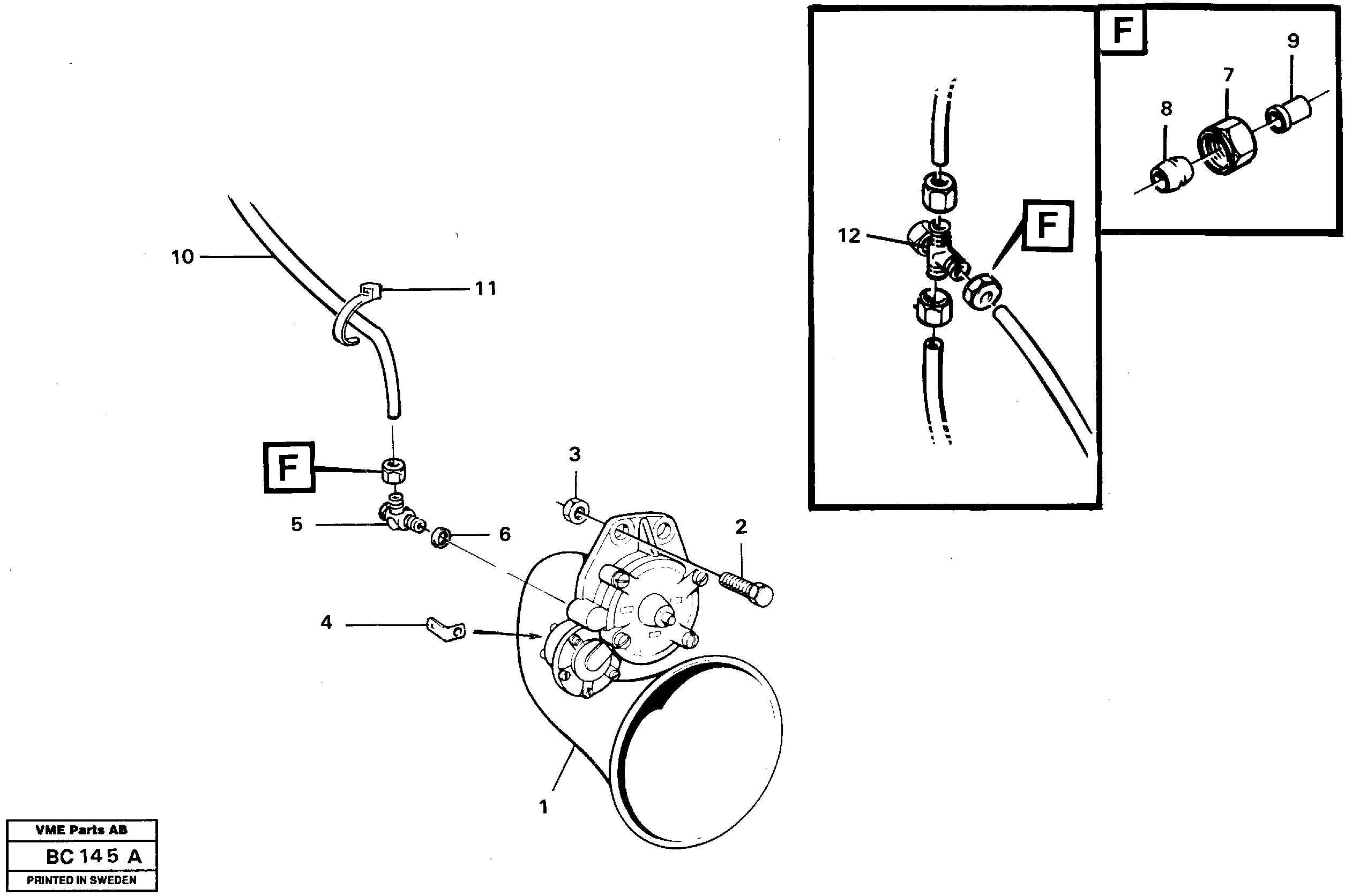 Compressor horn — volvo parts diagram