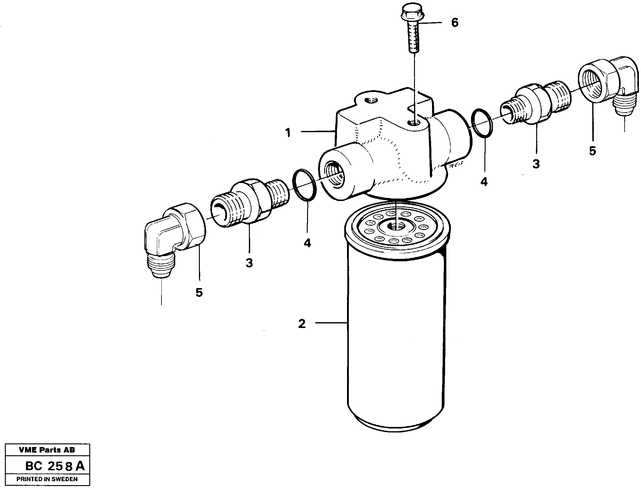 Oil filter, cooling fan — volvo parts diagram