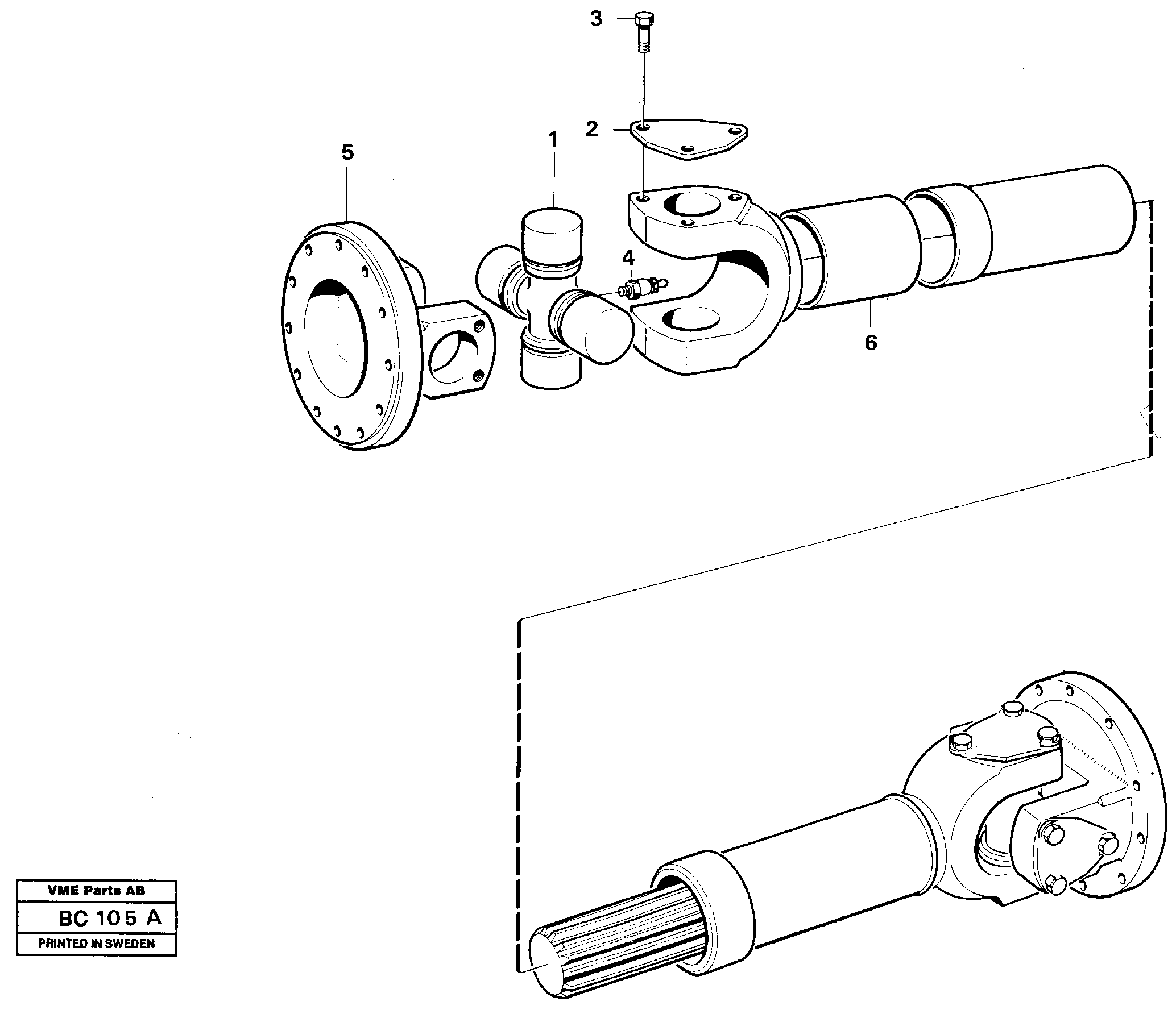Propeller shaft — volvo parts diagram