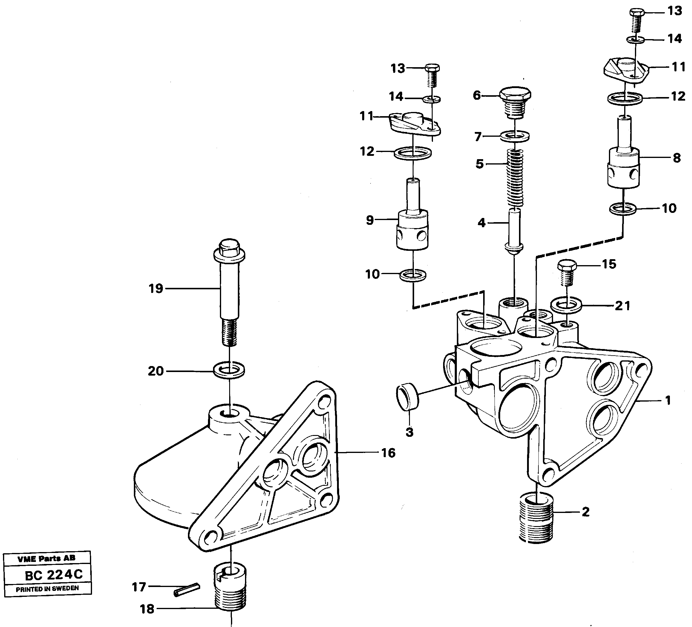 Housing, oil filter — volvo parts diagram