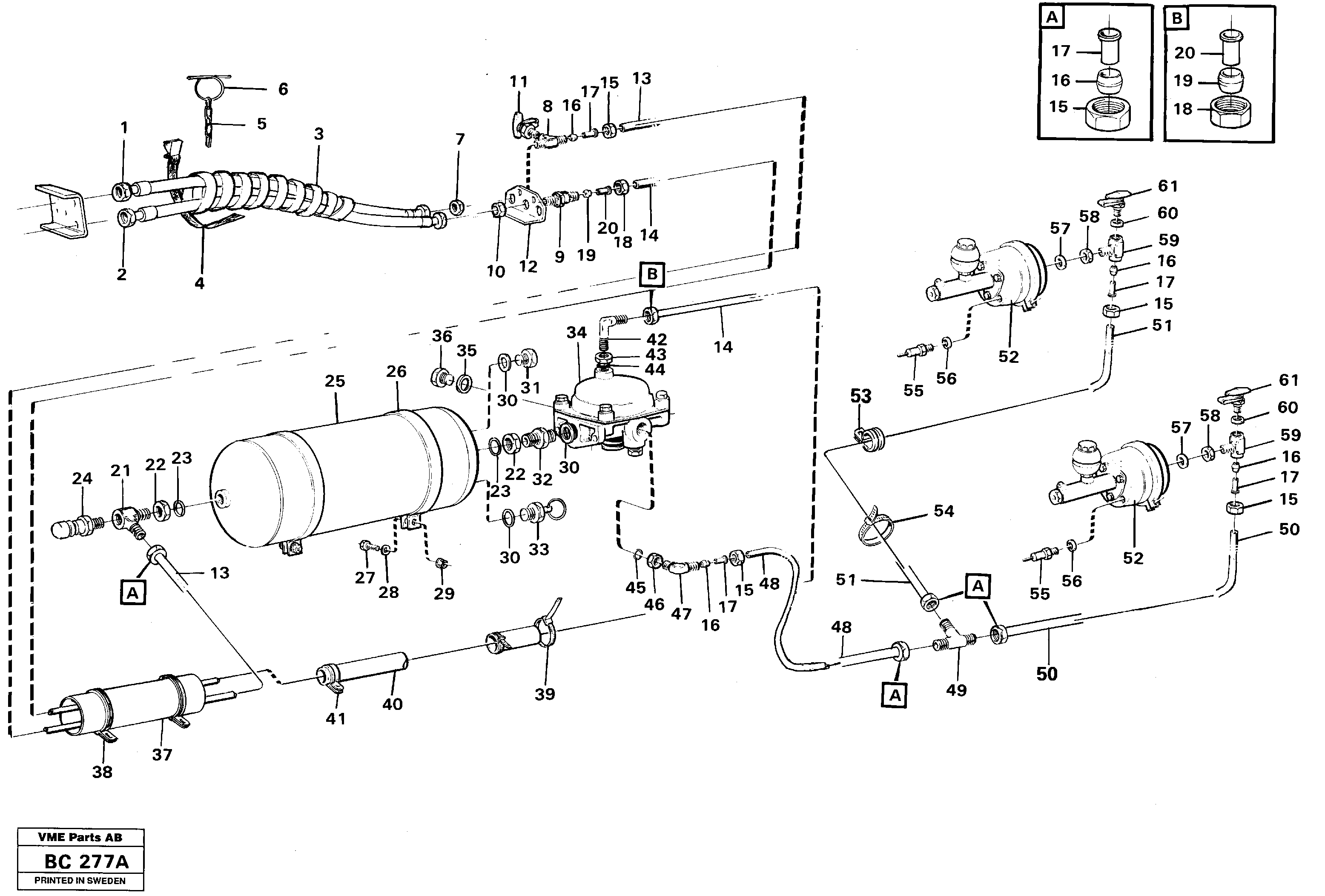 Brake system trailer 4 X 4 — volvo parts diagram