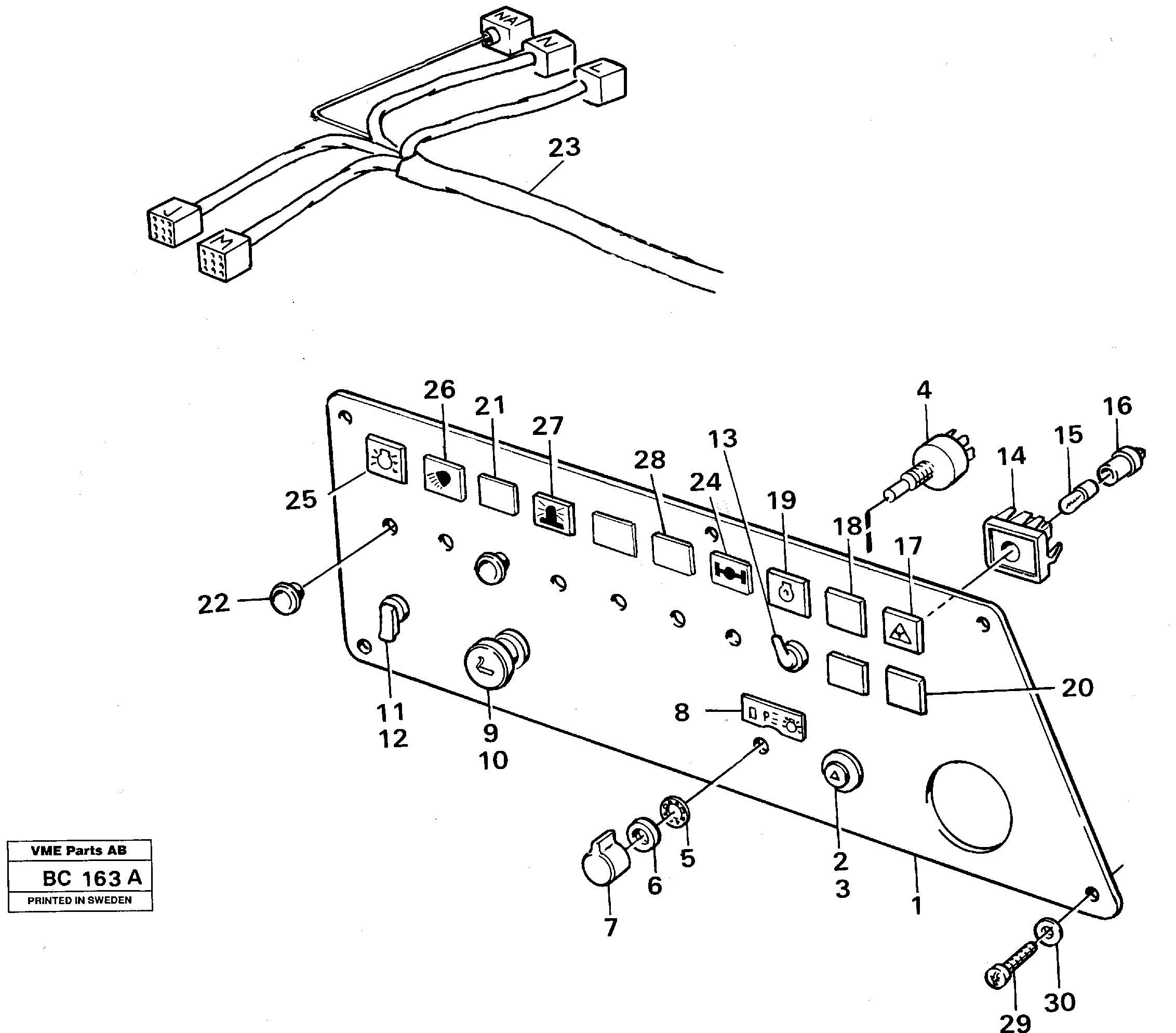 Instrument panel, right — volvo parts diagram