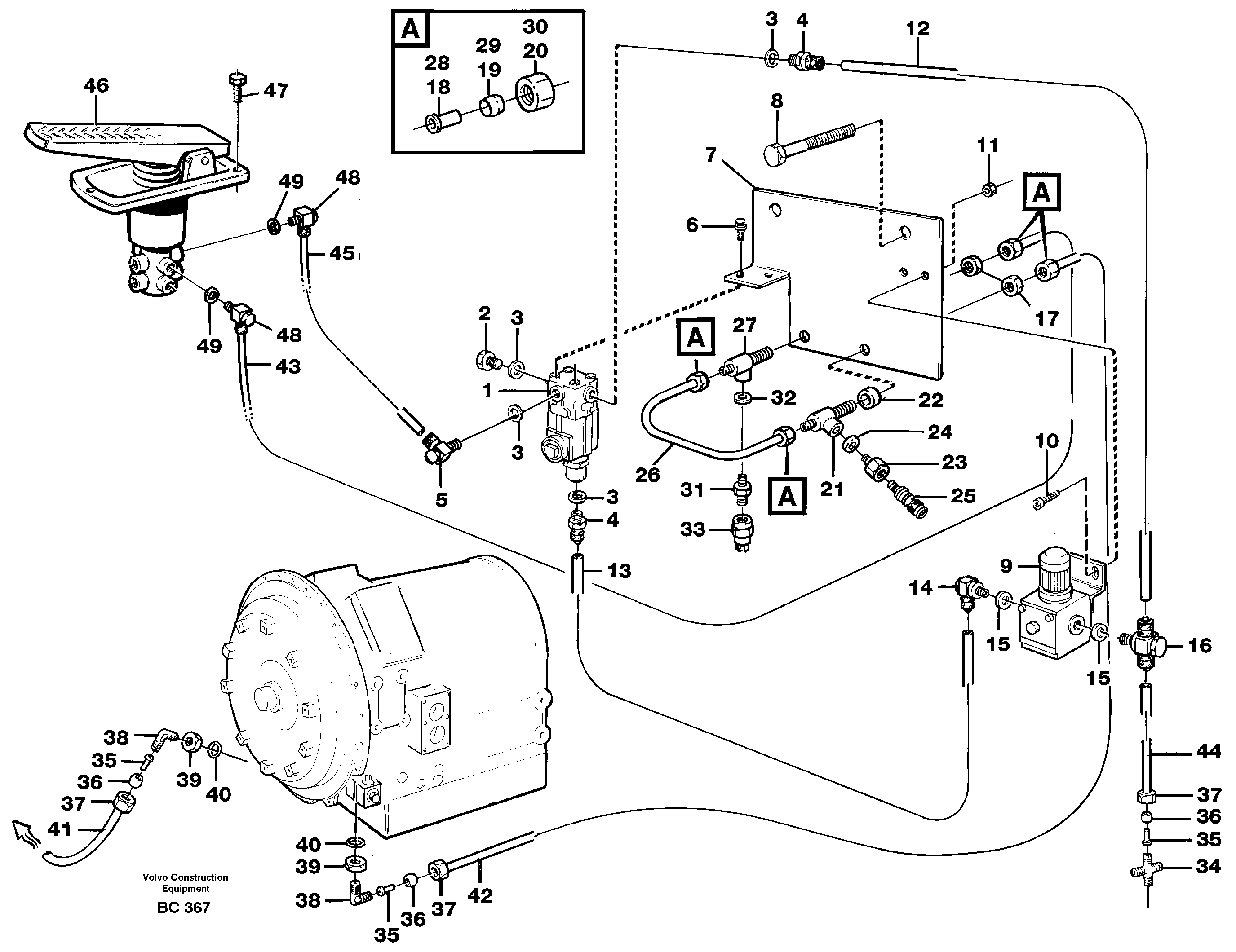 Air valve, retarder  CAB 5072 - — volvo parts diagram