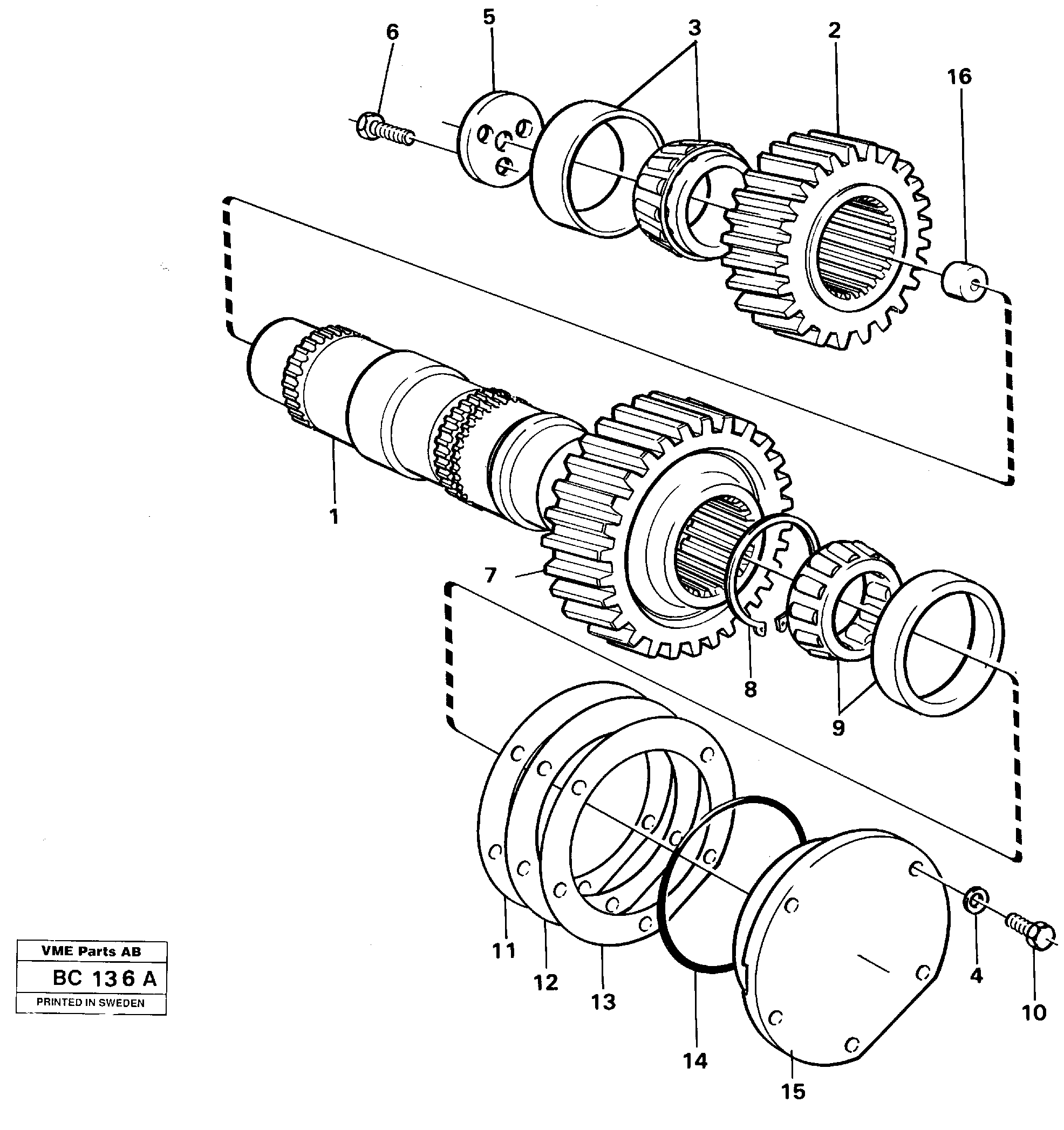 Intermediate shaft — volvo parts diagram