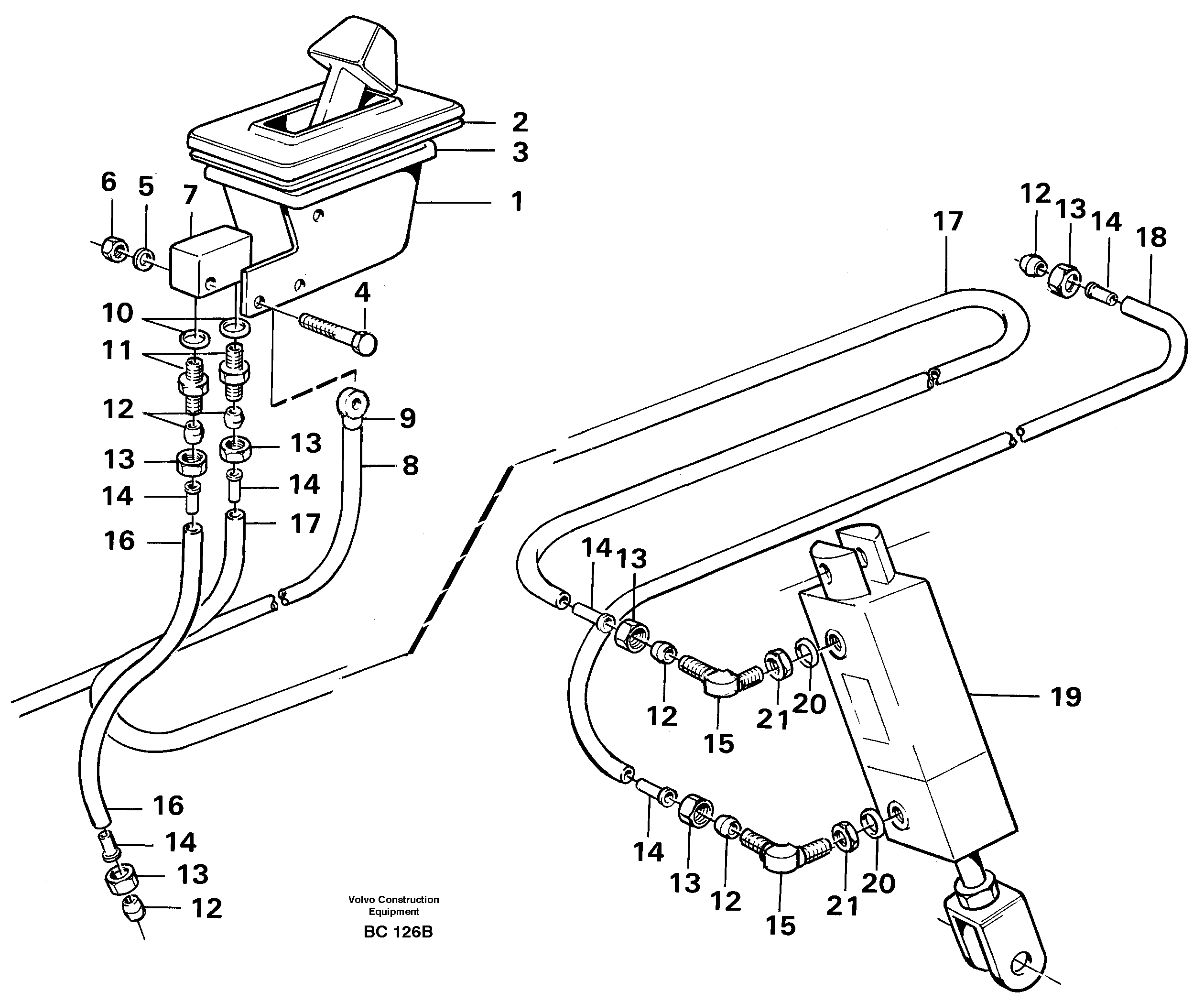 Control for high and low gear — volvo parts diagram