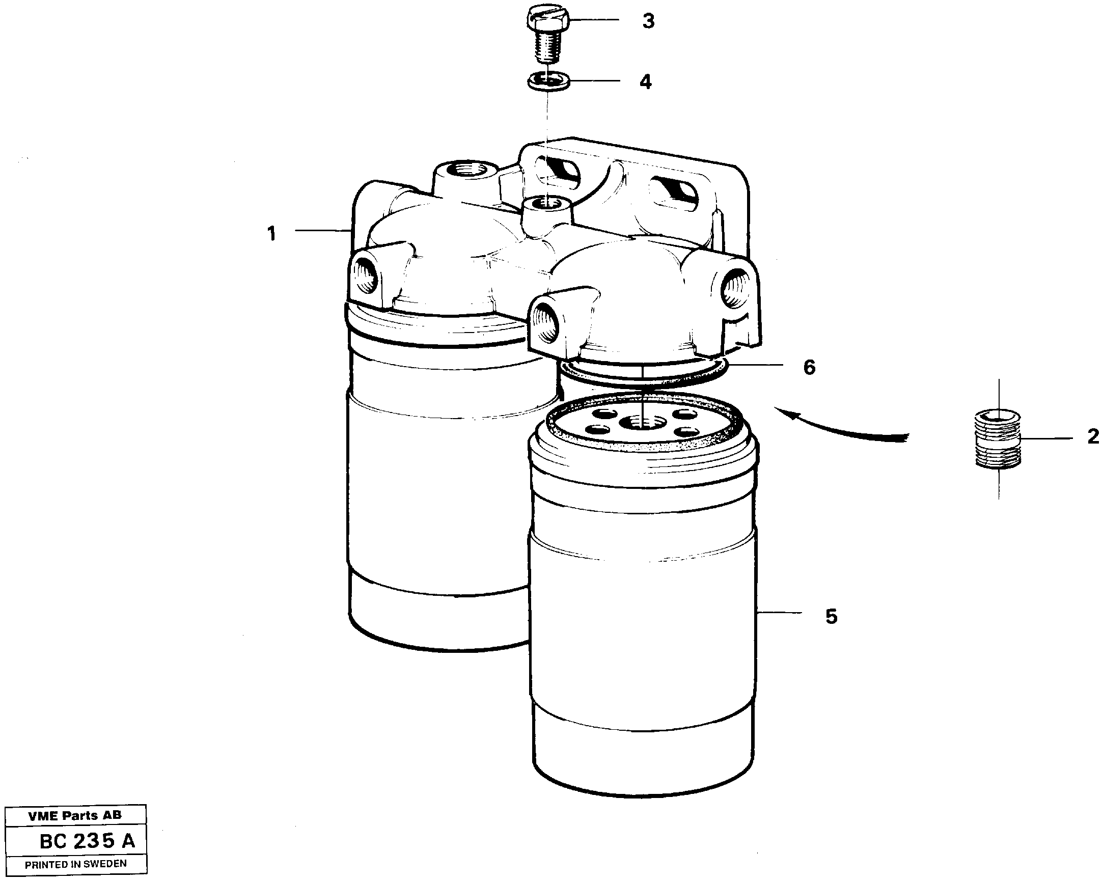 Fuel filter — volvo parts diagram