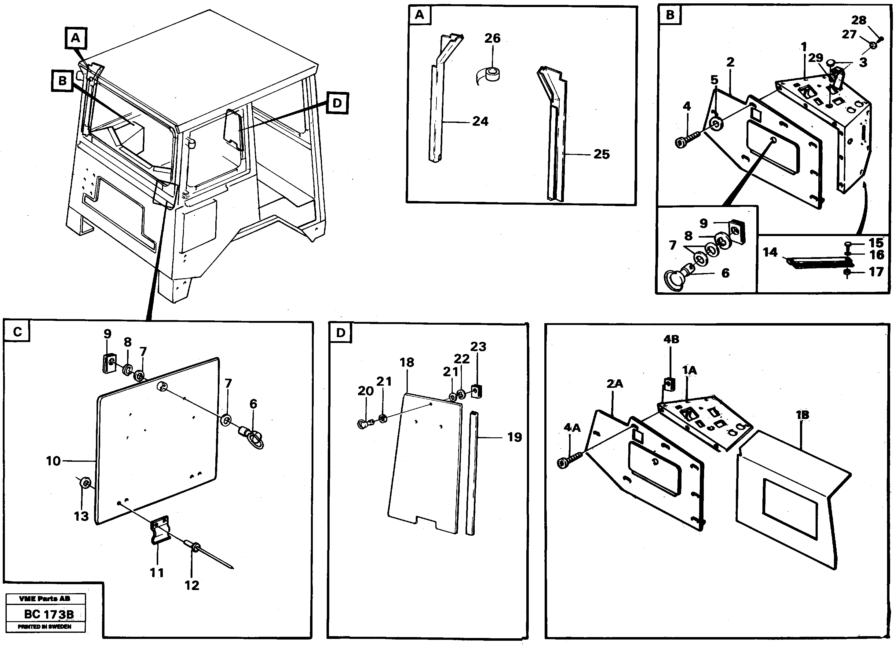 Cover plates and doors — volvo parts diagram