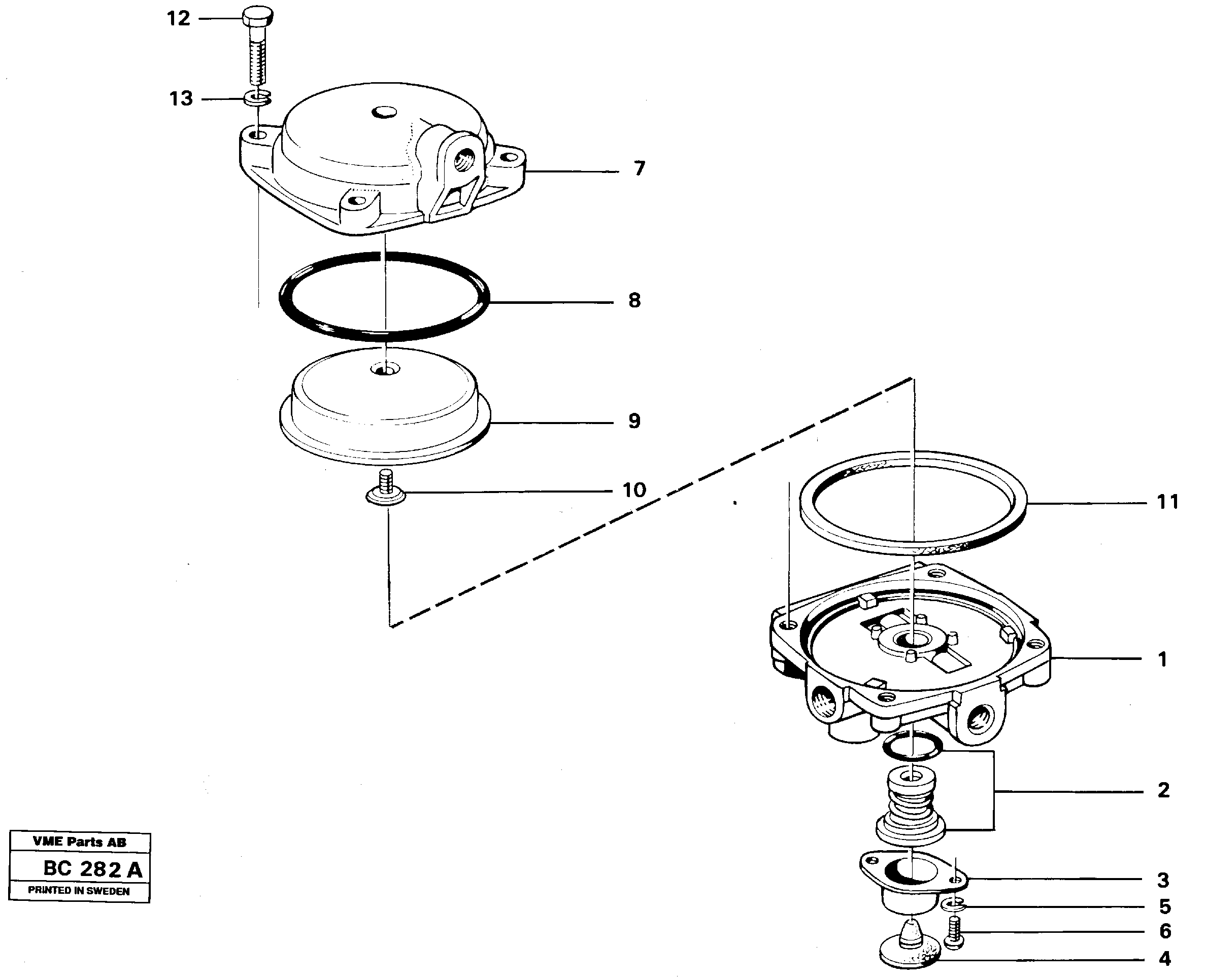 Relay valve — volvo parts diagram