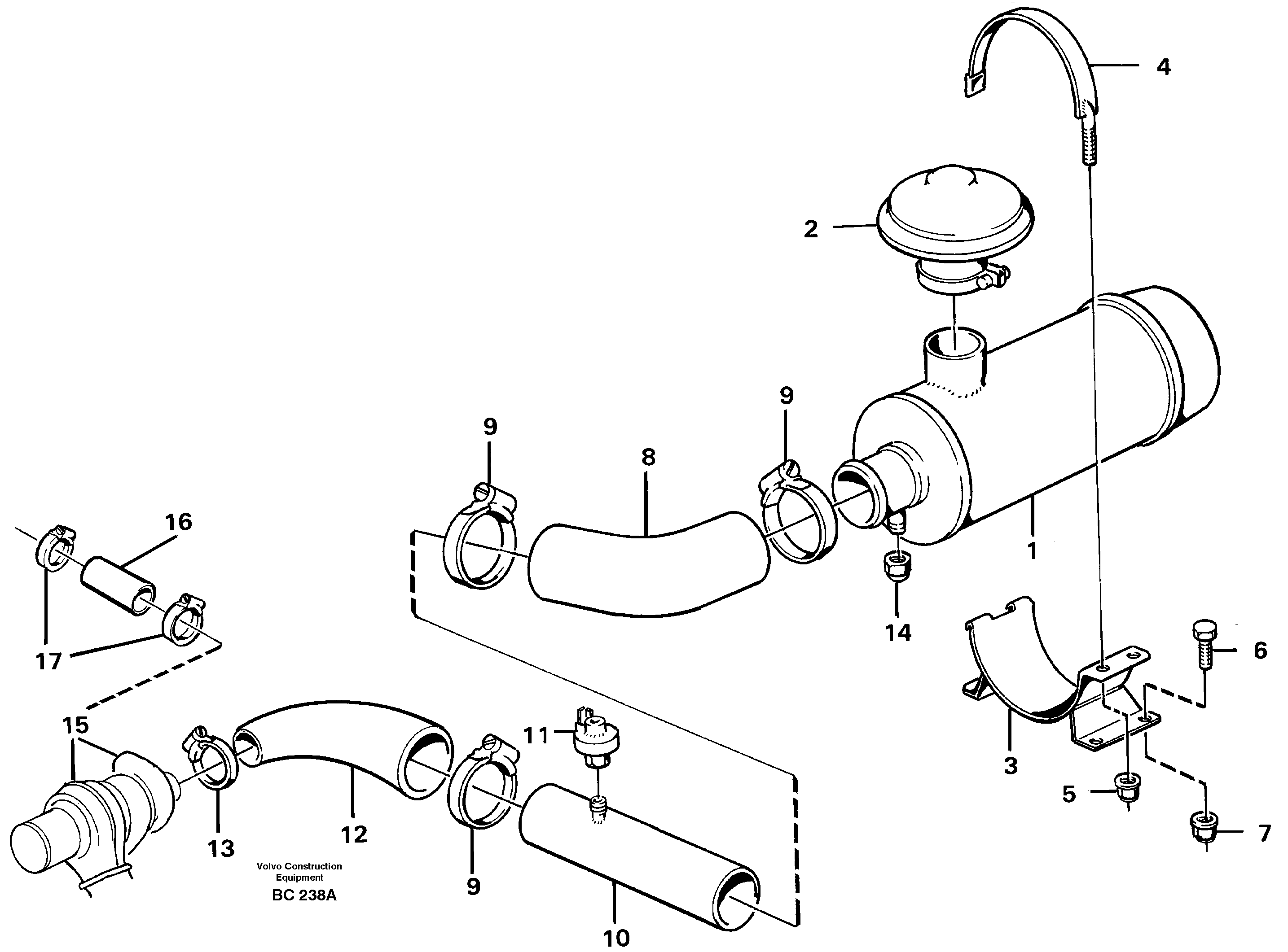 Inlet system — volvo parts diagram