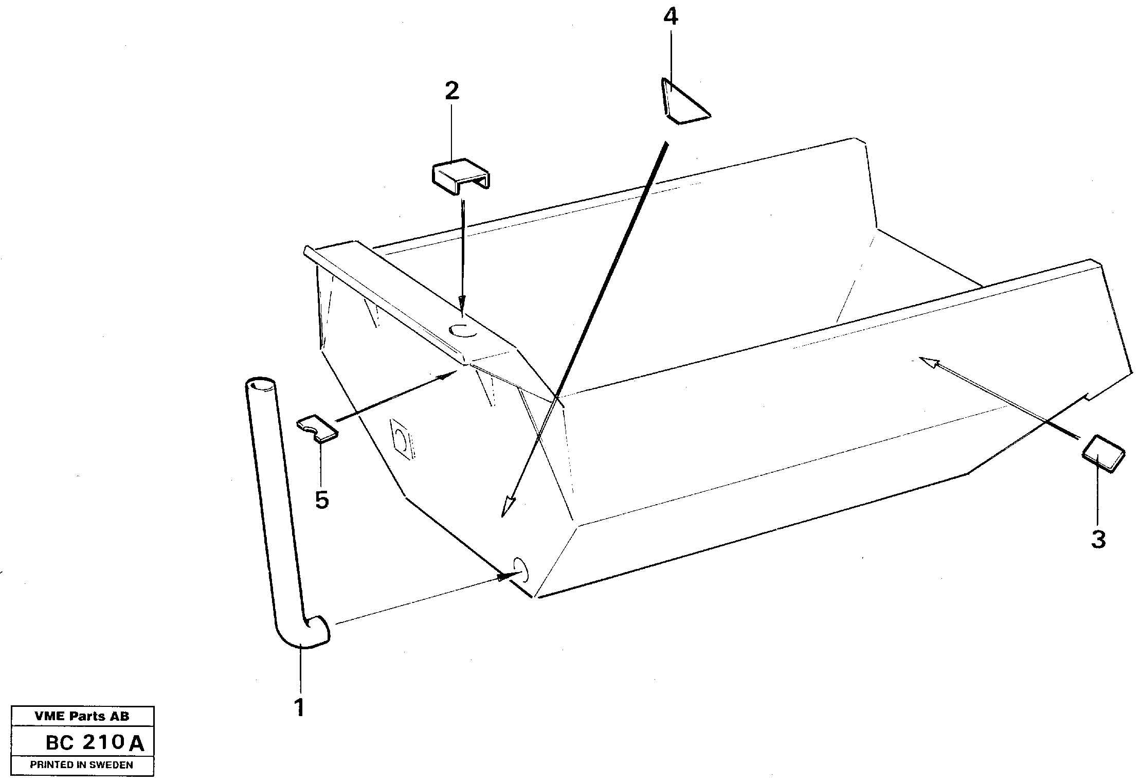 Exhaust pipe  91860 — volvo parts diagram