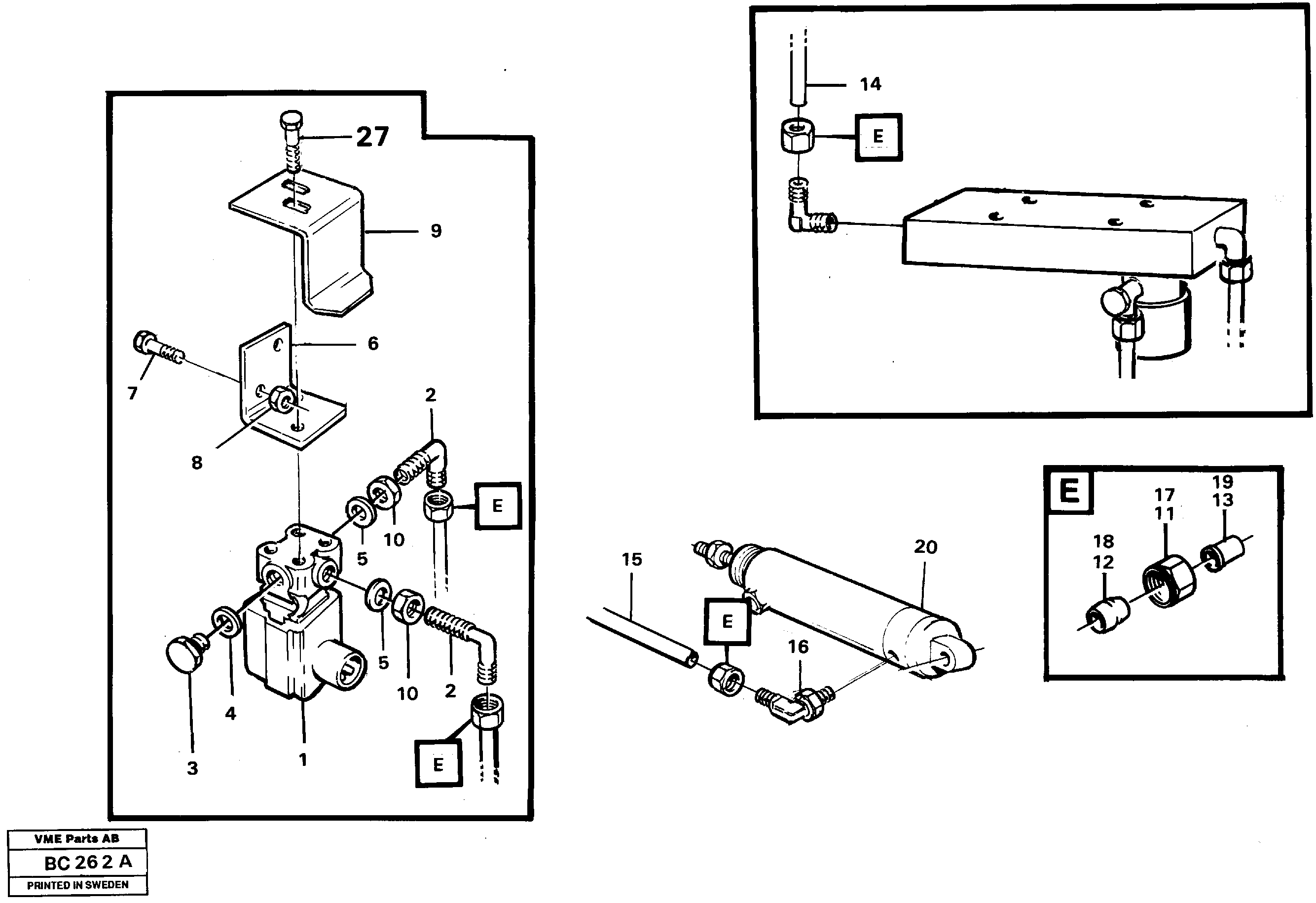 Compr. air system, throttle control  CAB - 3590 — volvo parts diagram
