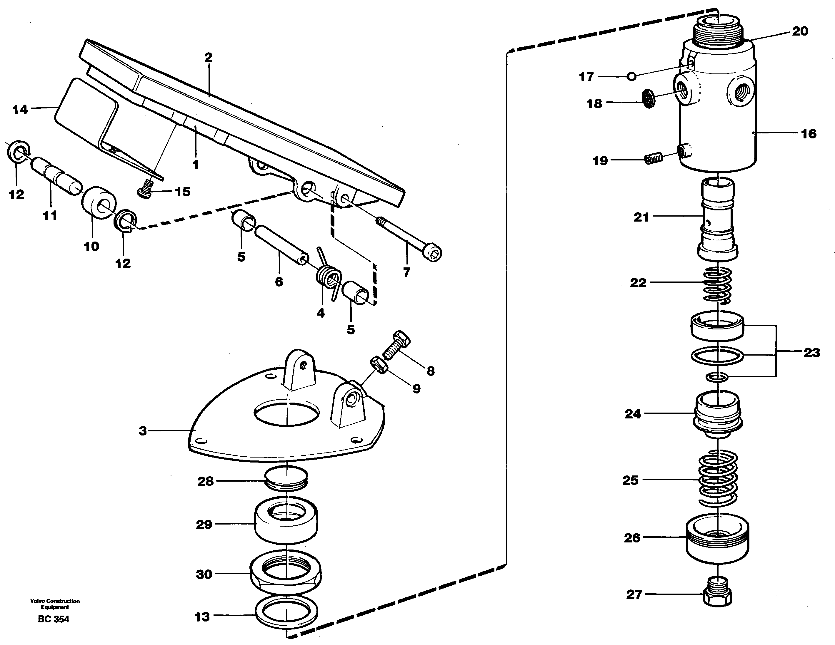 Retarder pedal  CAB 5072 - — volvo parts diagram