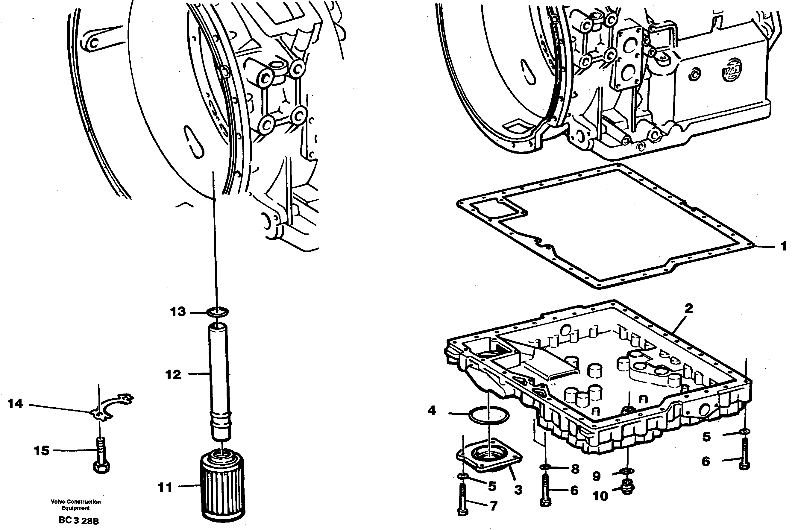 Oil sump — volvo parts diagram
