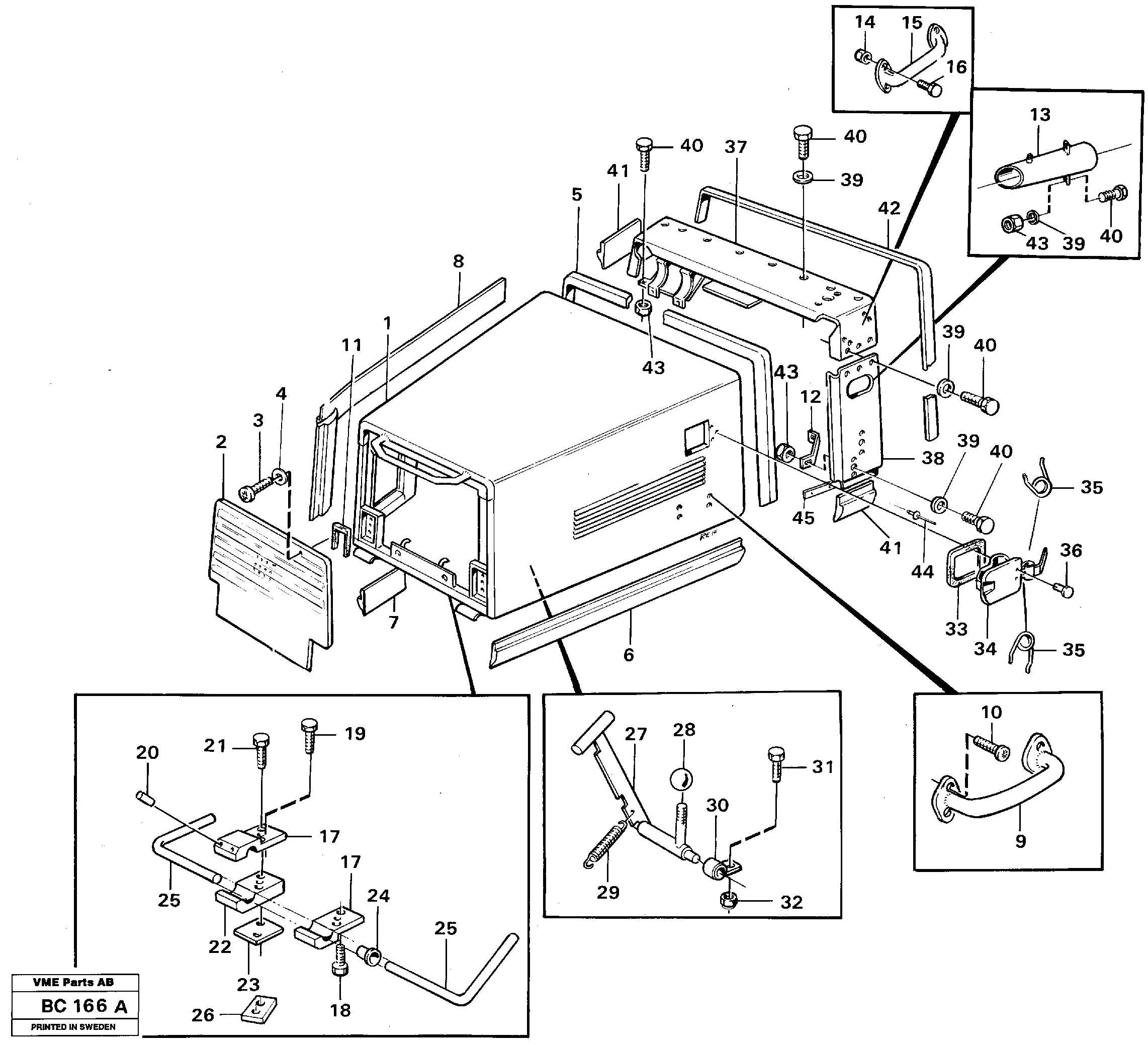 Engine hood — volvo parts diagram