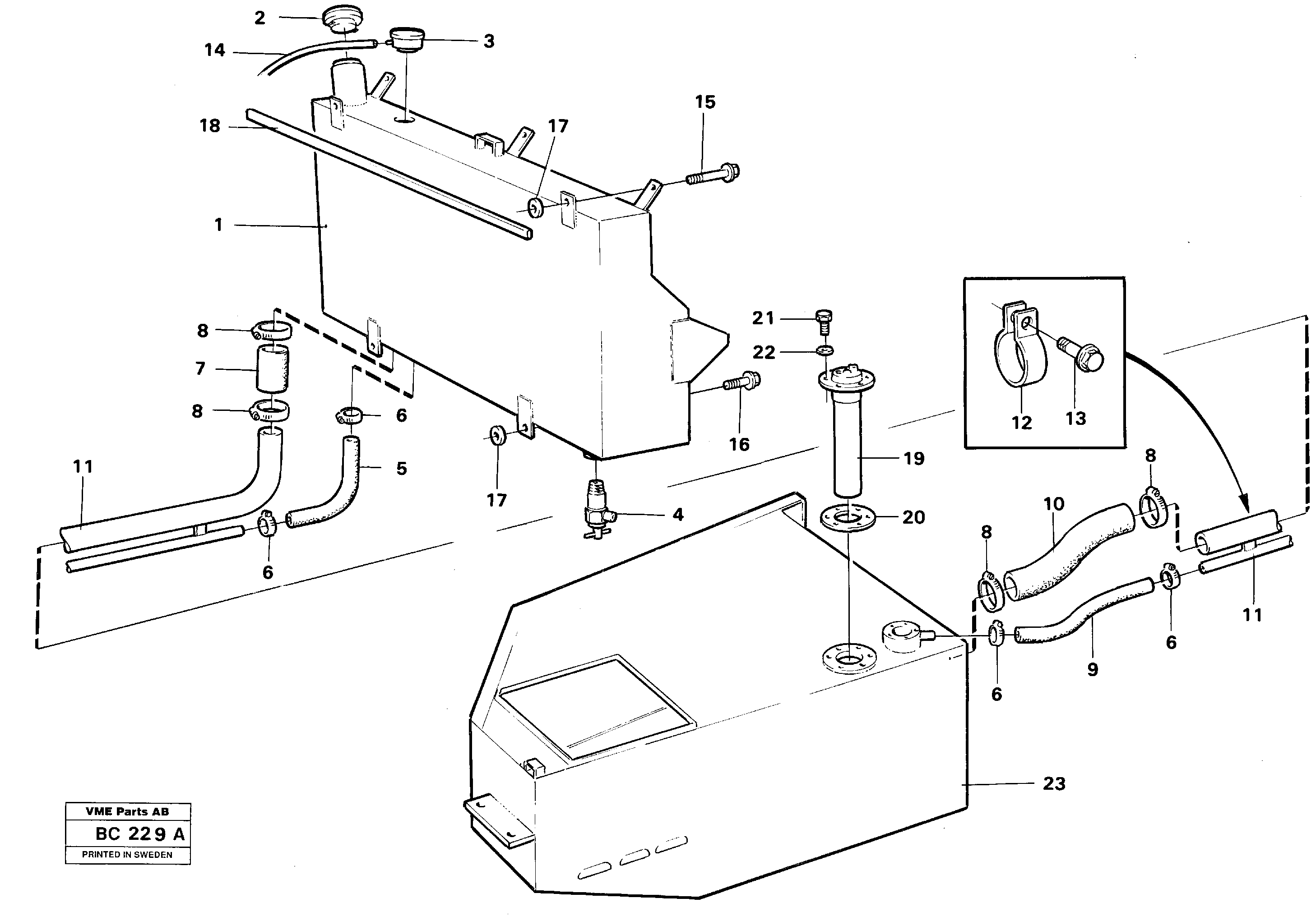 Fuel tank — volvo parts diagram