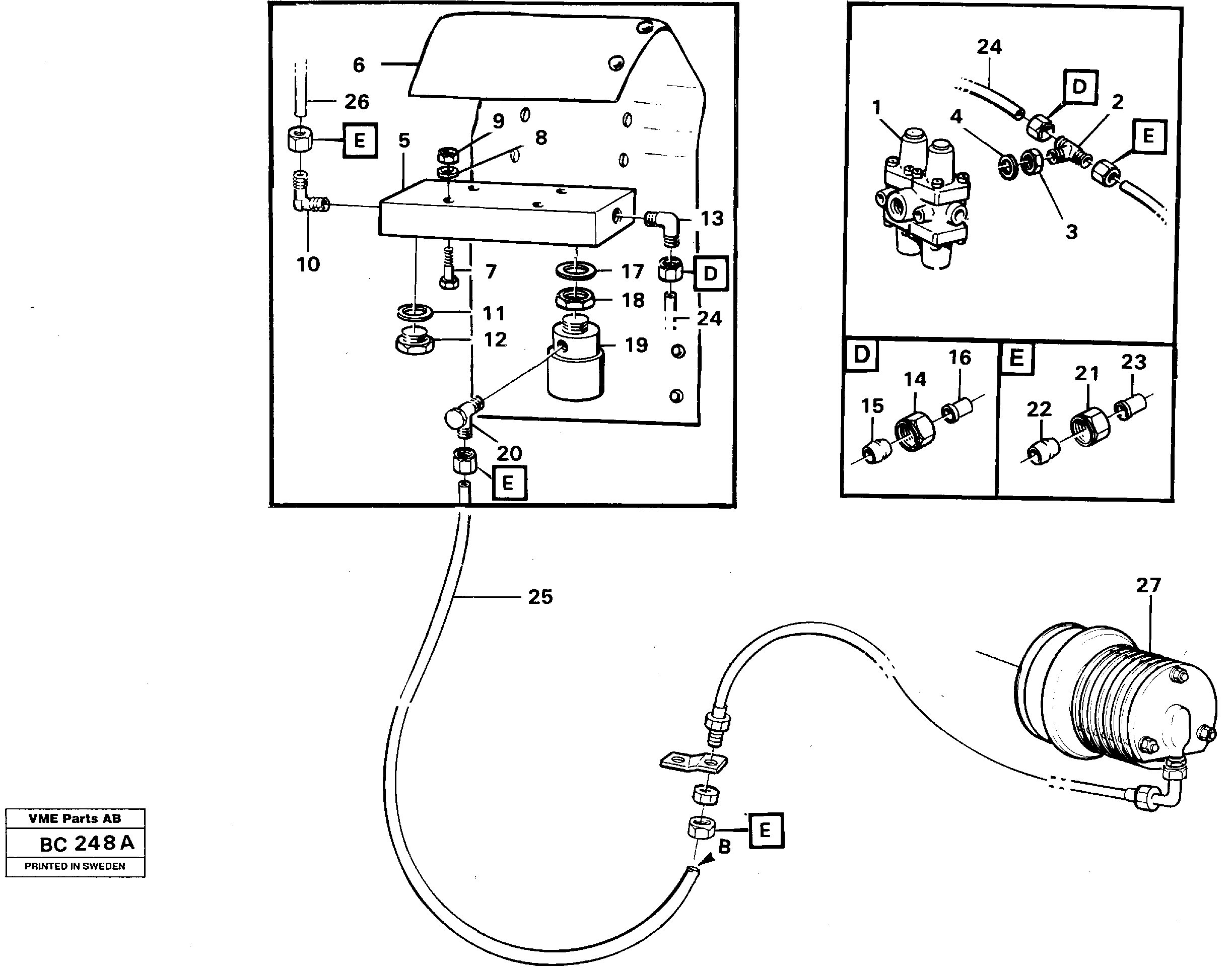 Comp. air controls, exhaust pressure regulator  CAB - 3590 — volvo parts diagram