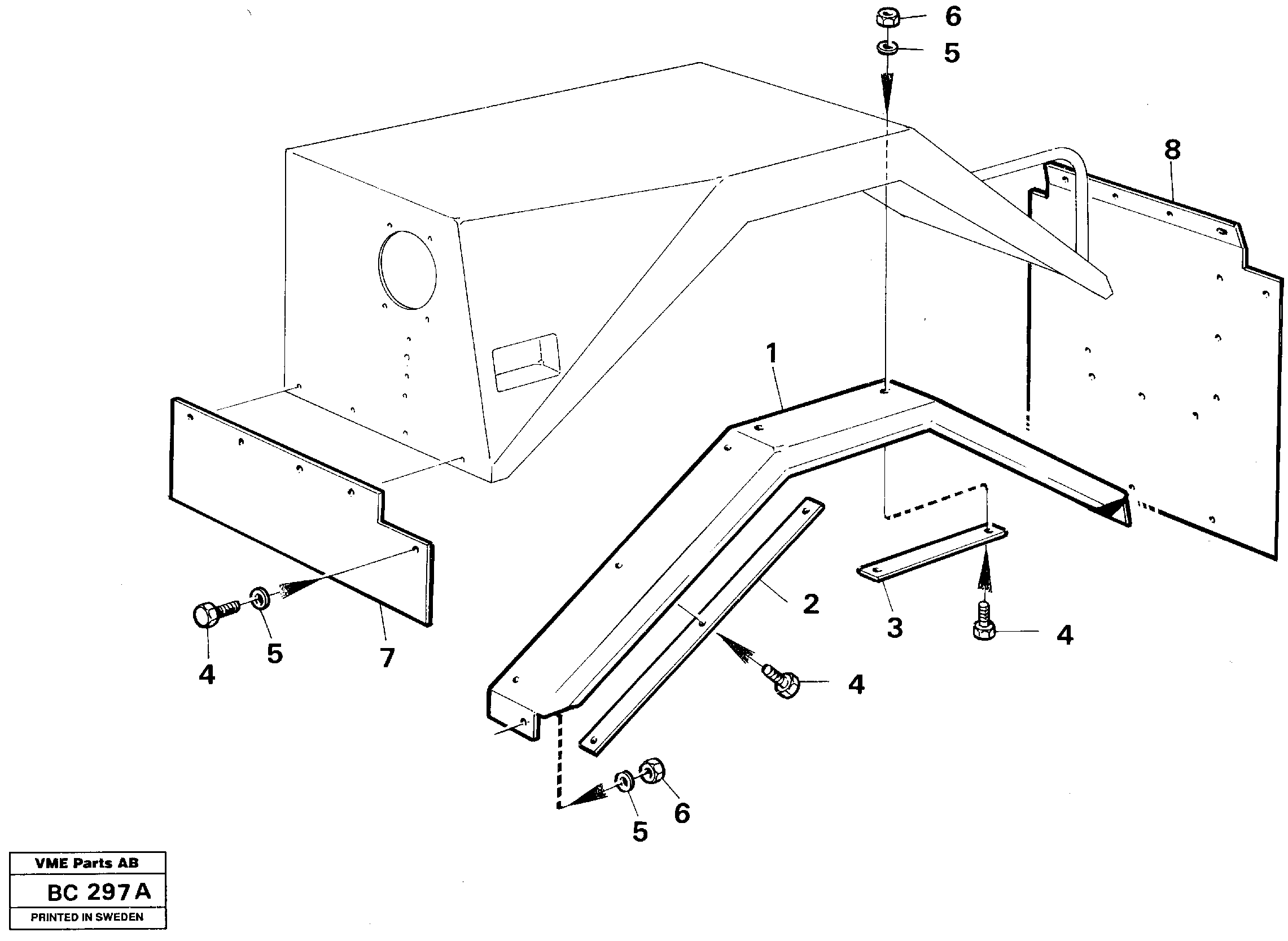 Broader mudguards 2,7 m  90018, STD USA — volvo parts diagram