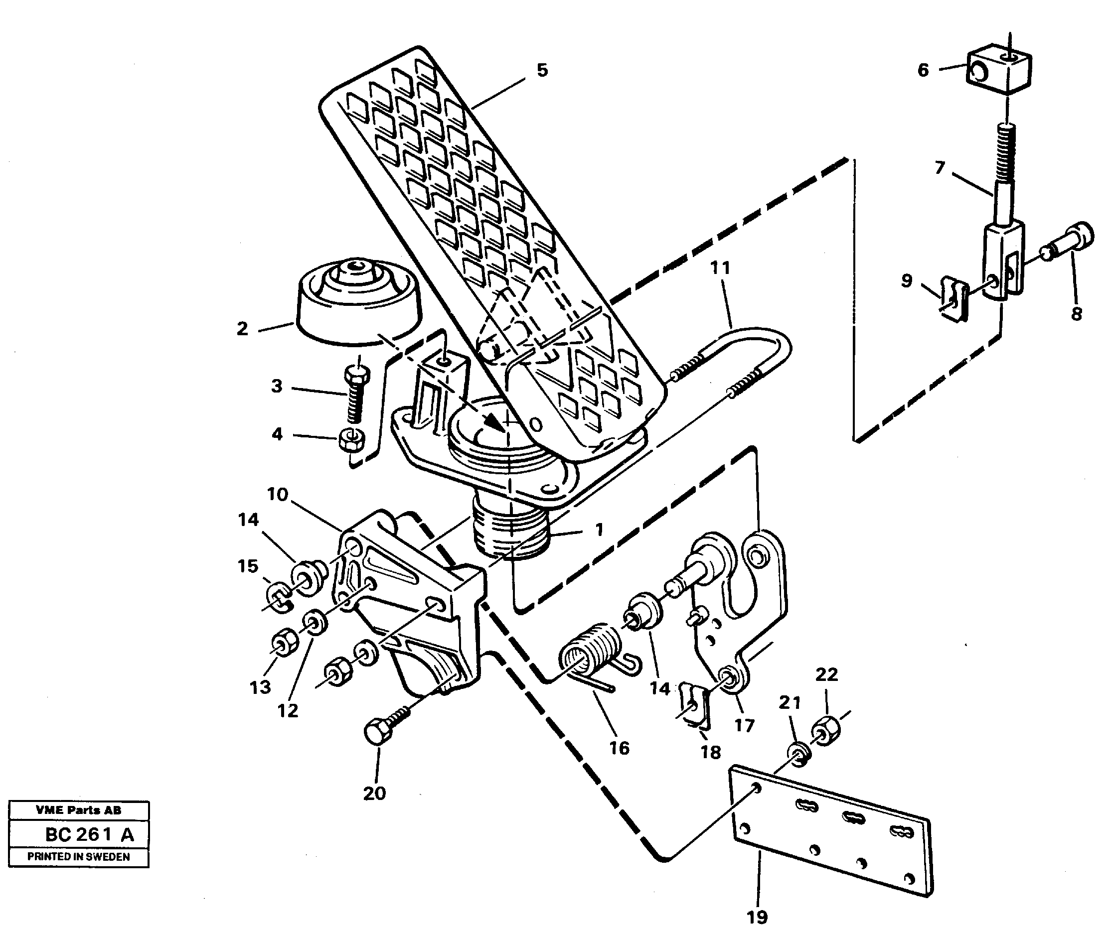 Pedal — volvo parts diagram