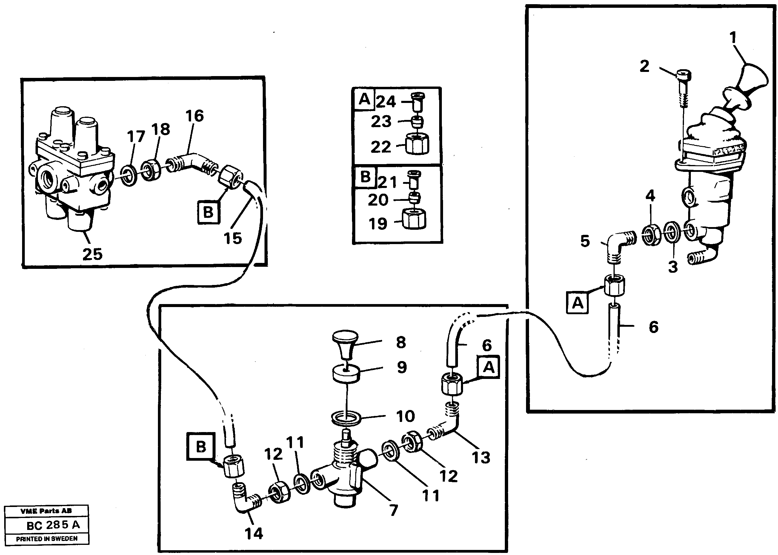 Block.valve, Park.brake — volvo parts diagram