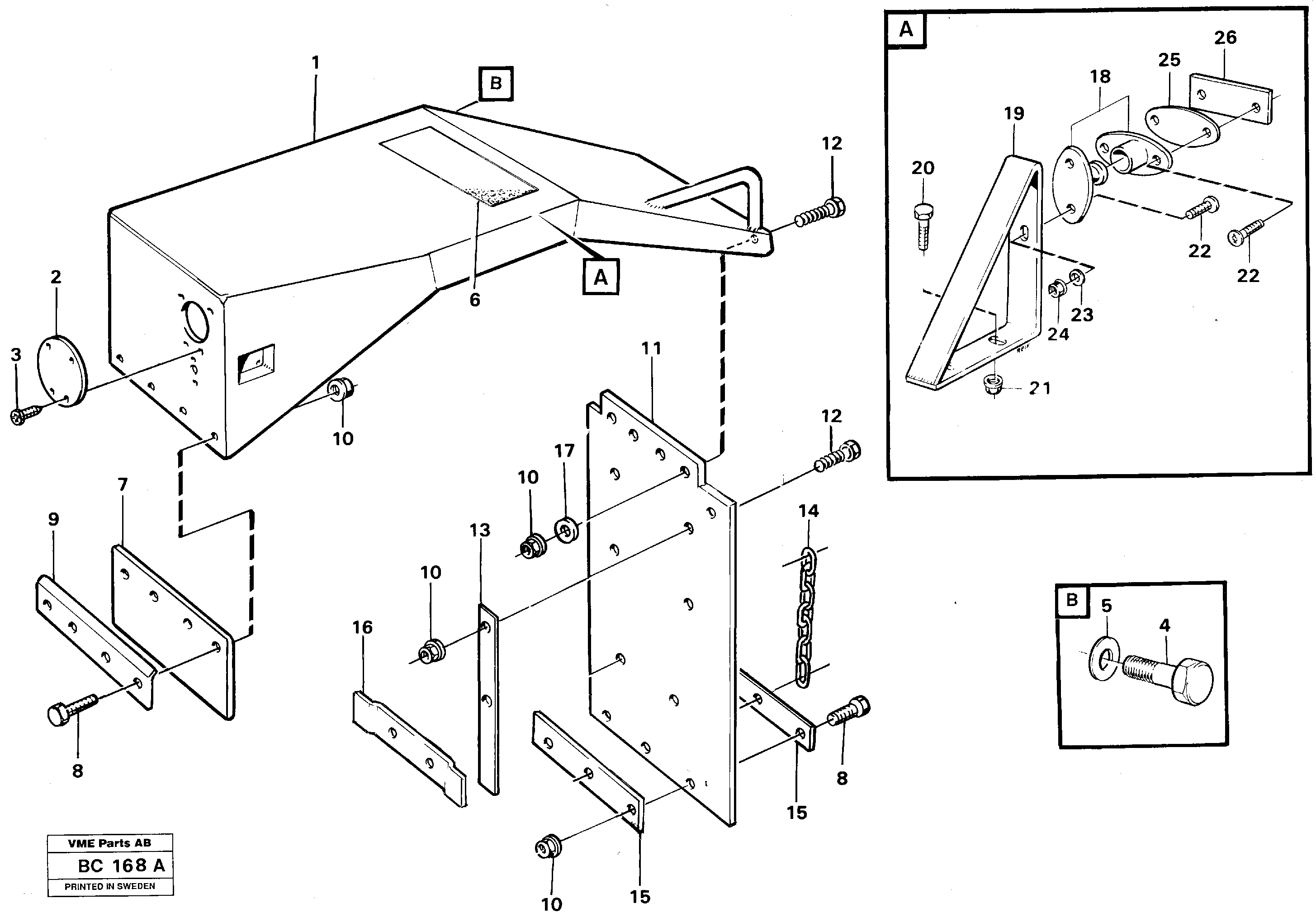 Mudguards and splash guard — volvo parts diagram