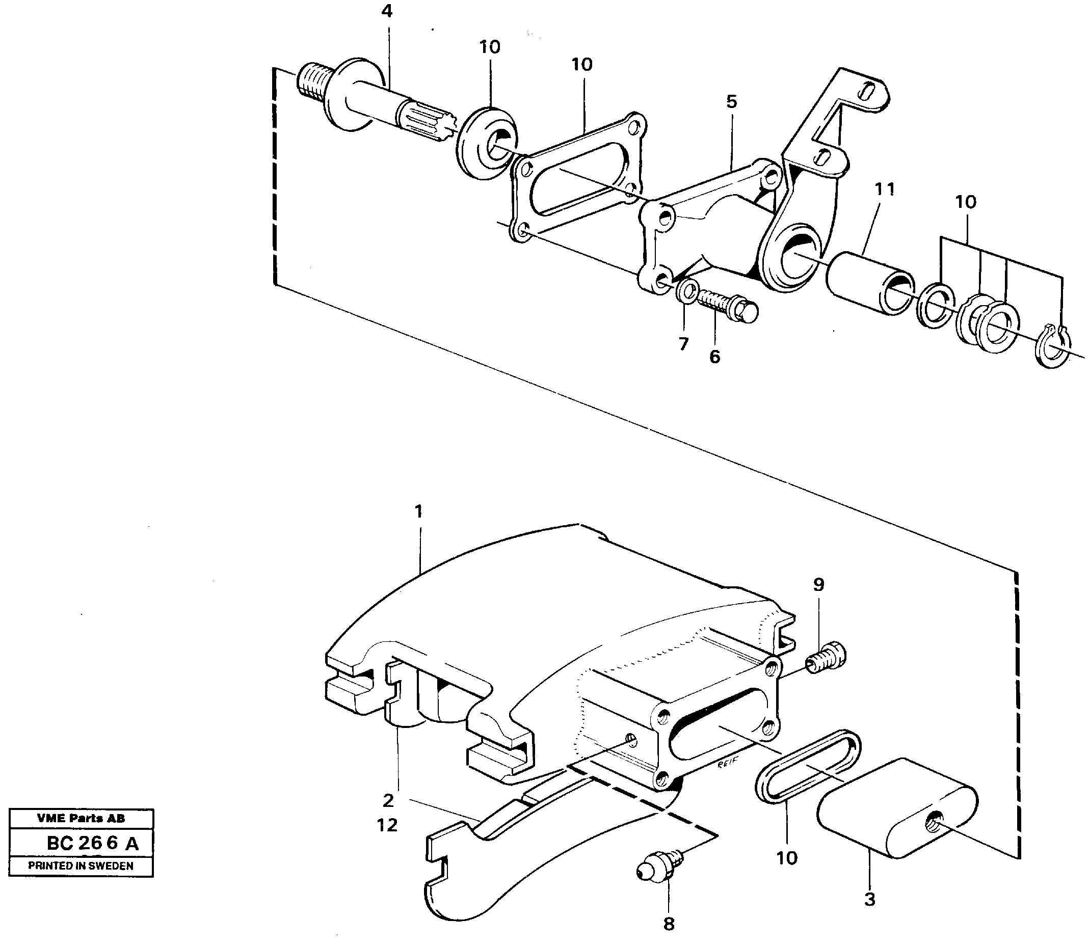 Parking brake 4 X 4 — volvo parts diagram