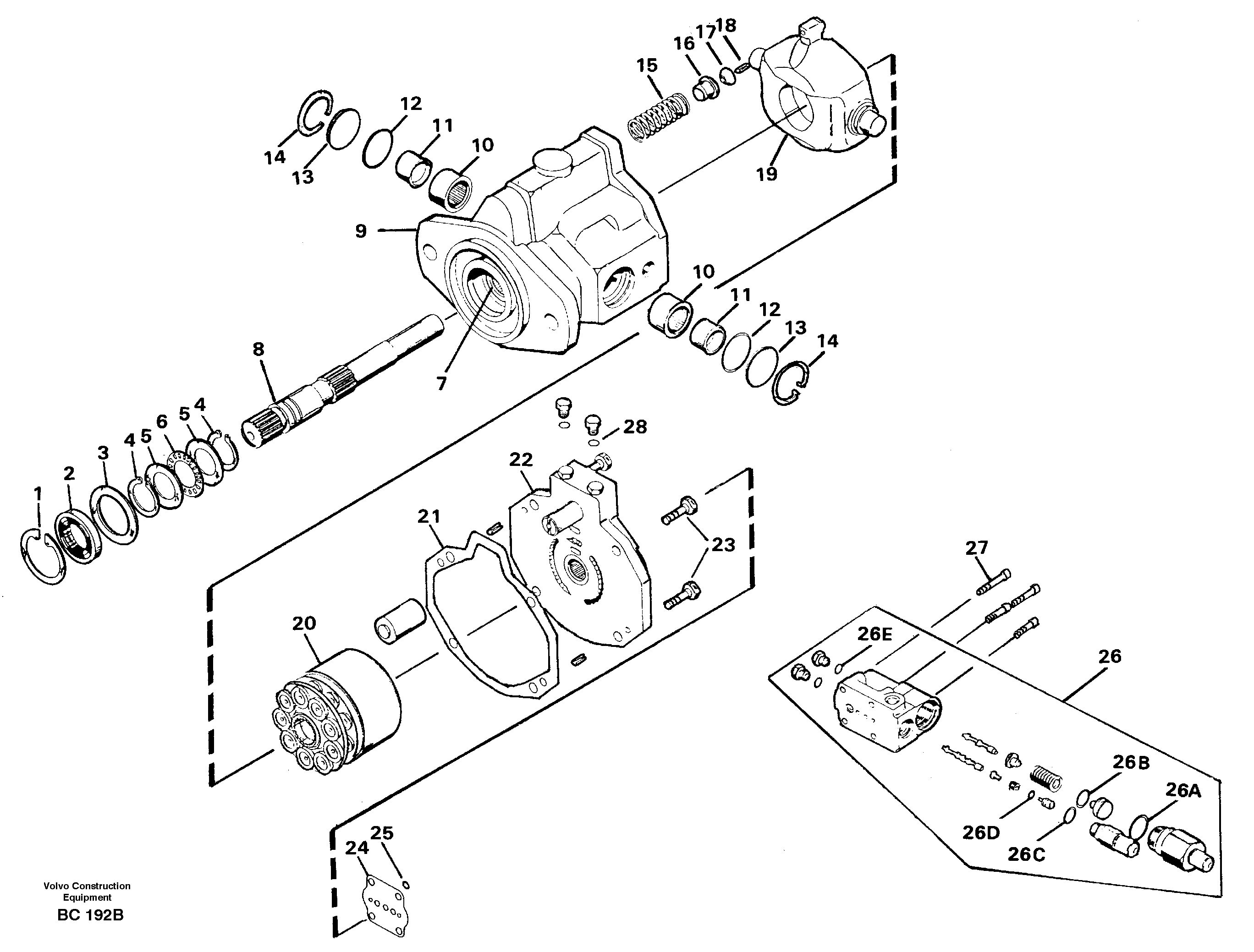 Piston pump — volvo parts diagram