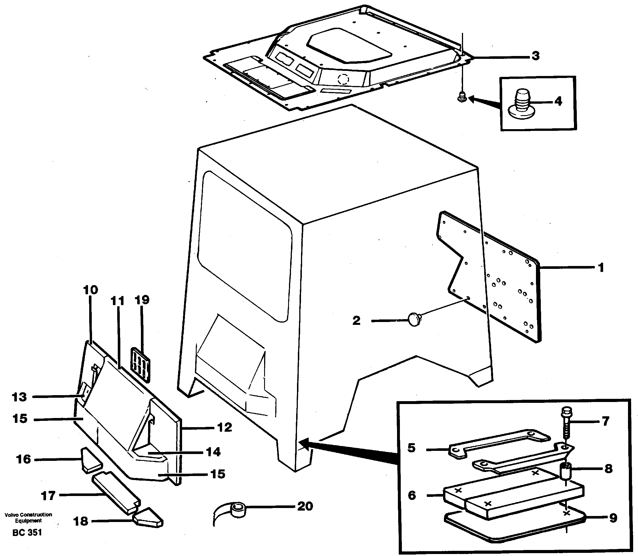 Insulation, upholstery  CAB 4001 - — volvo parts diagram