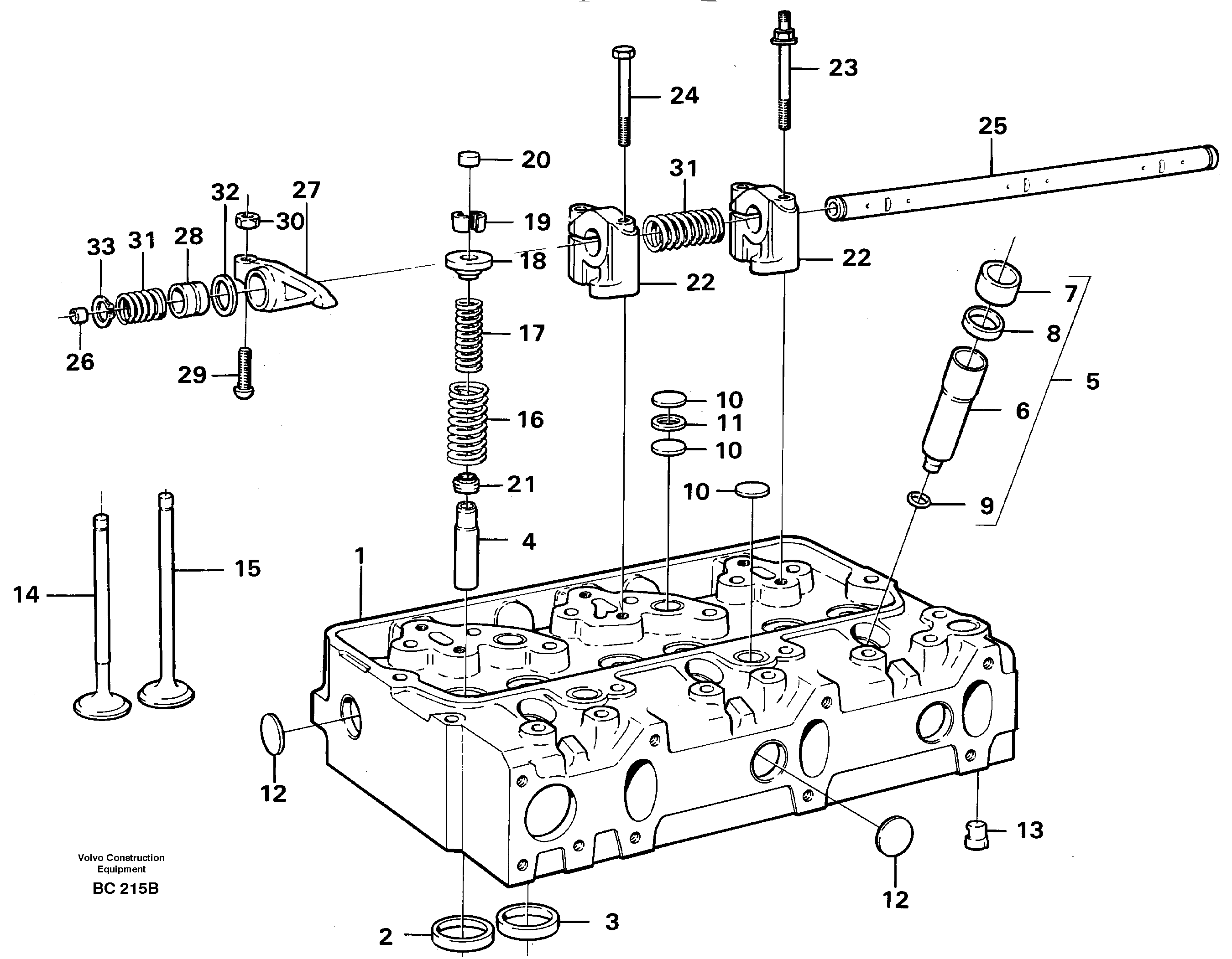 Cylinder head — volvo parts diagram