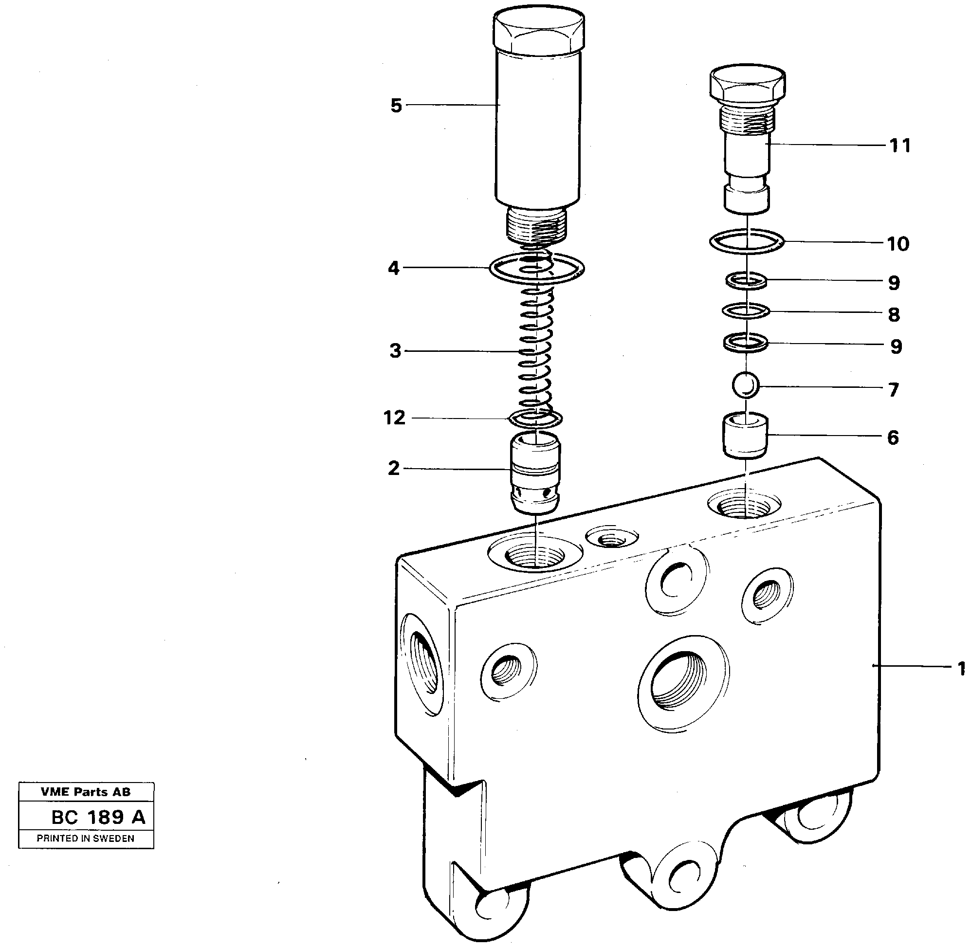 Valve, circuit body and return valve — volvo parts diagram