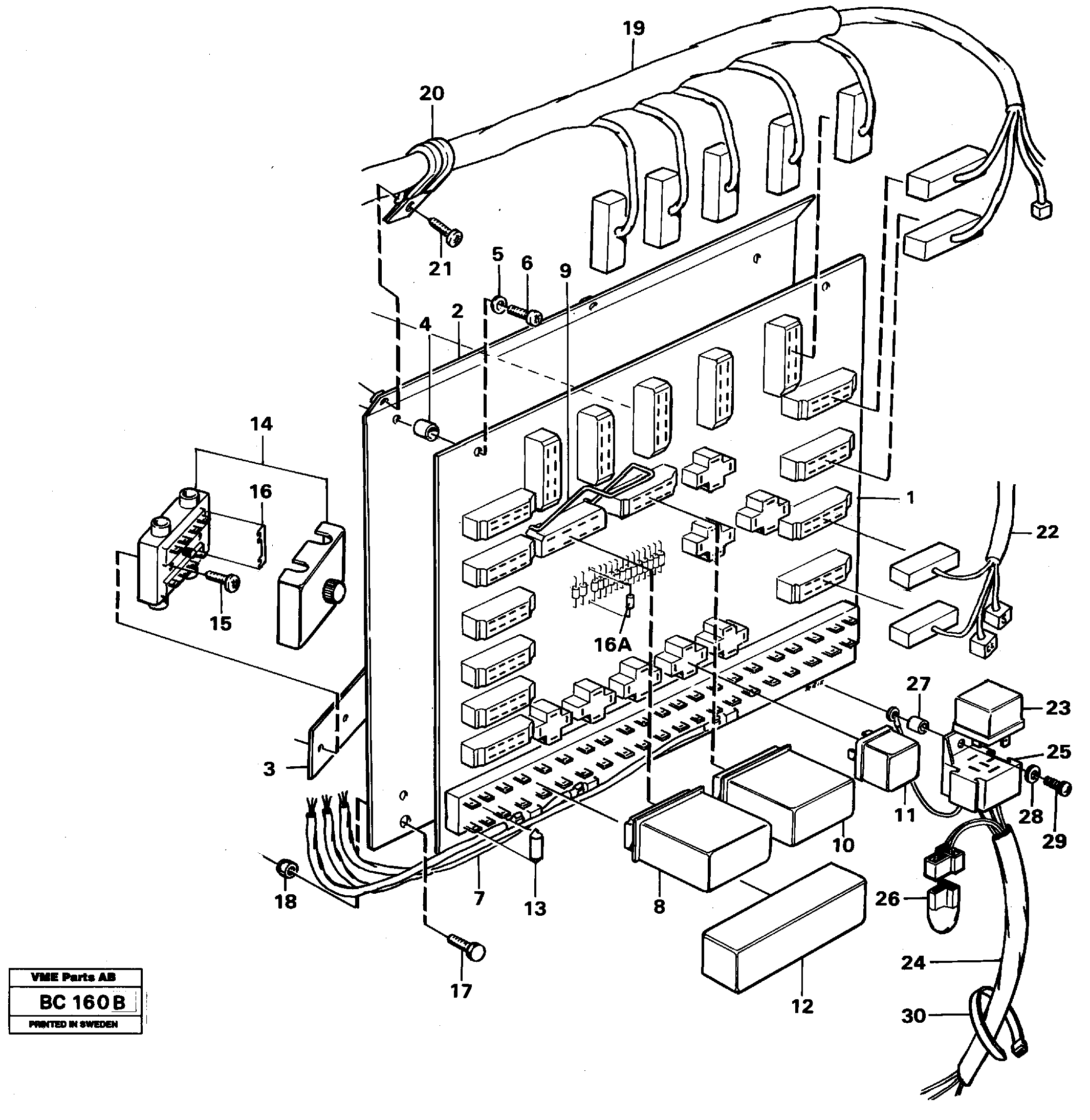 Distribution box, right — volvo parts diagram