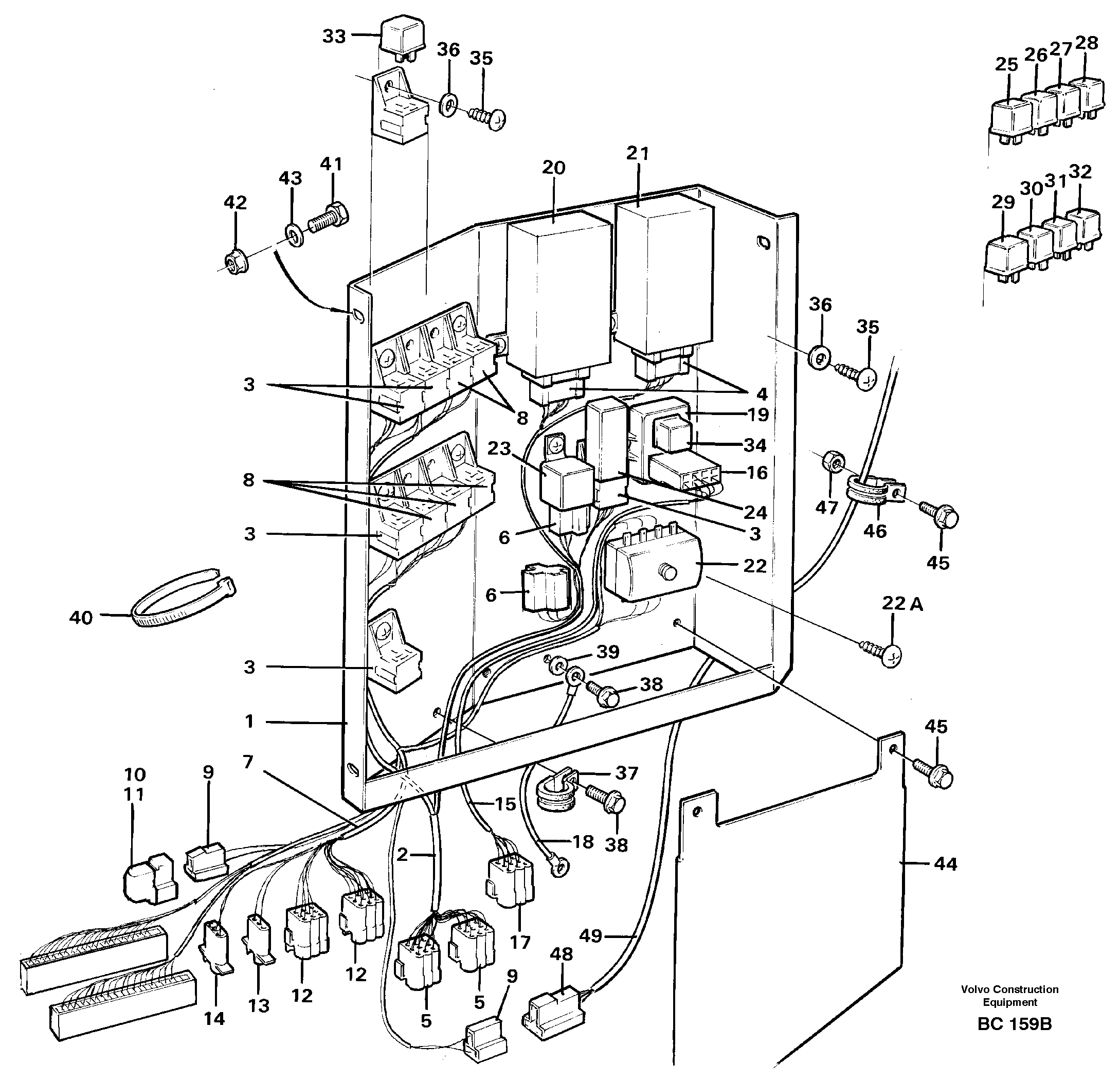 Distribution box, left — volvo parts diagram