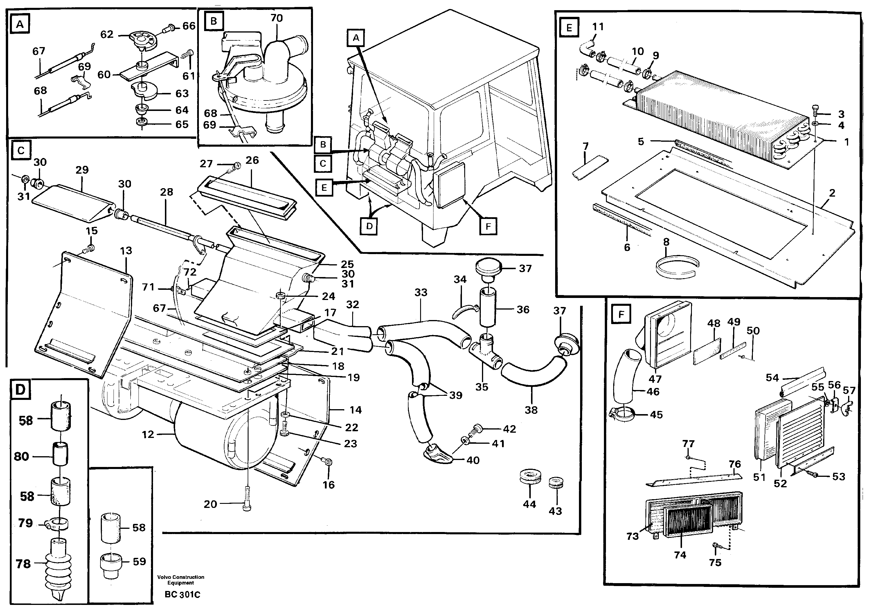Cab ventilation — volvo parts diagram