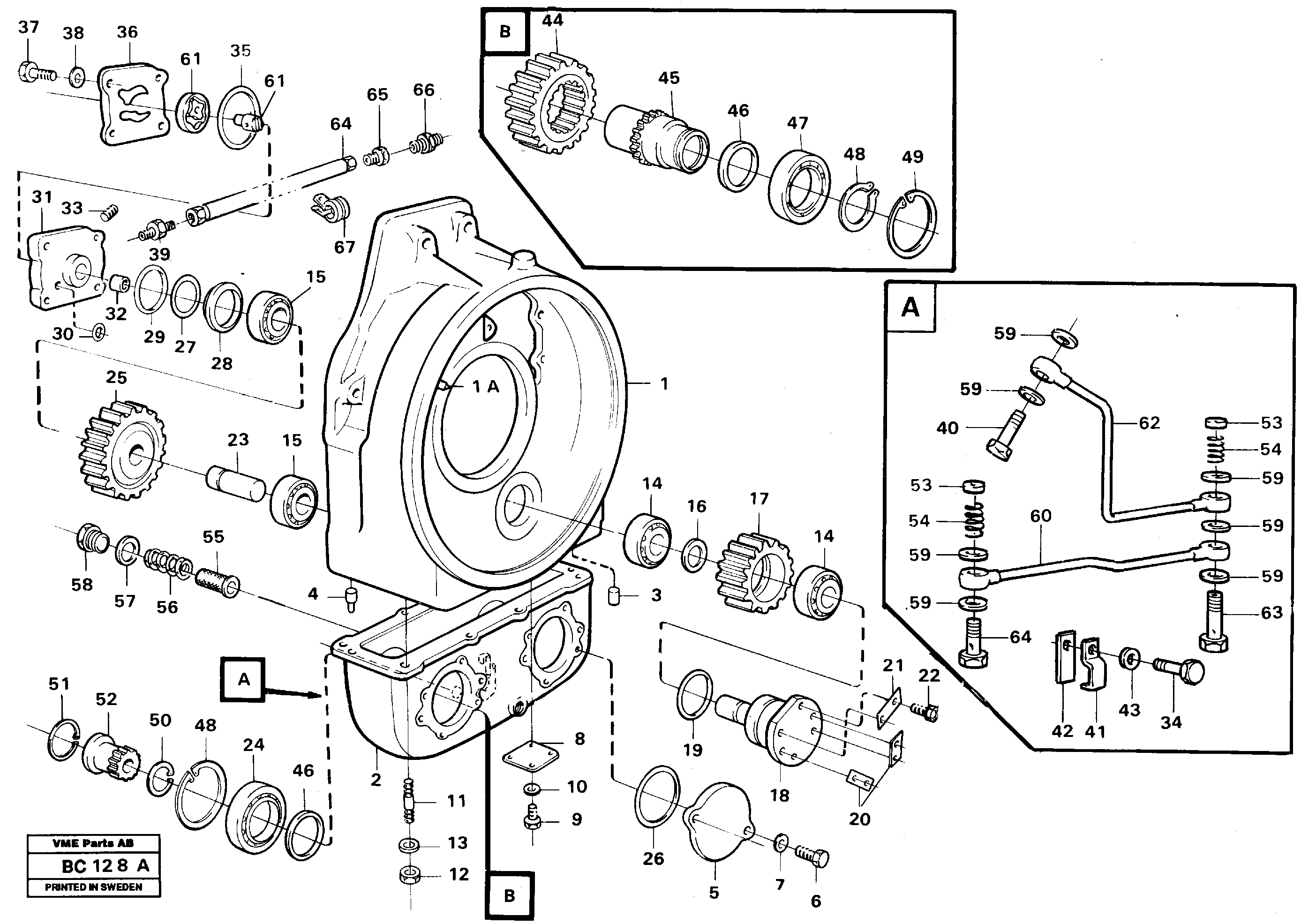 Pump drive — volvo parts diagram