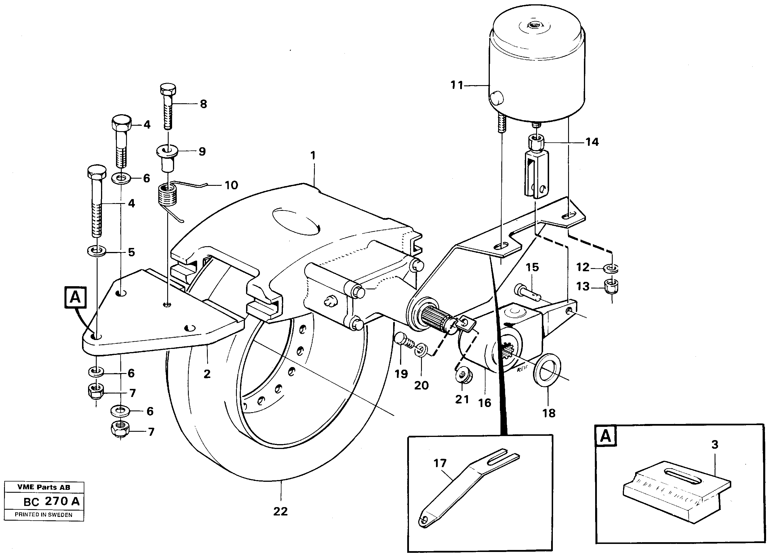 Universaljoint brake — volvo parts diagram