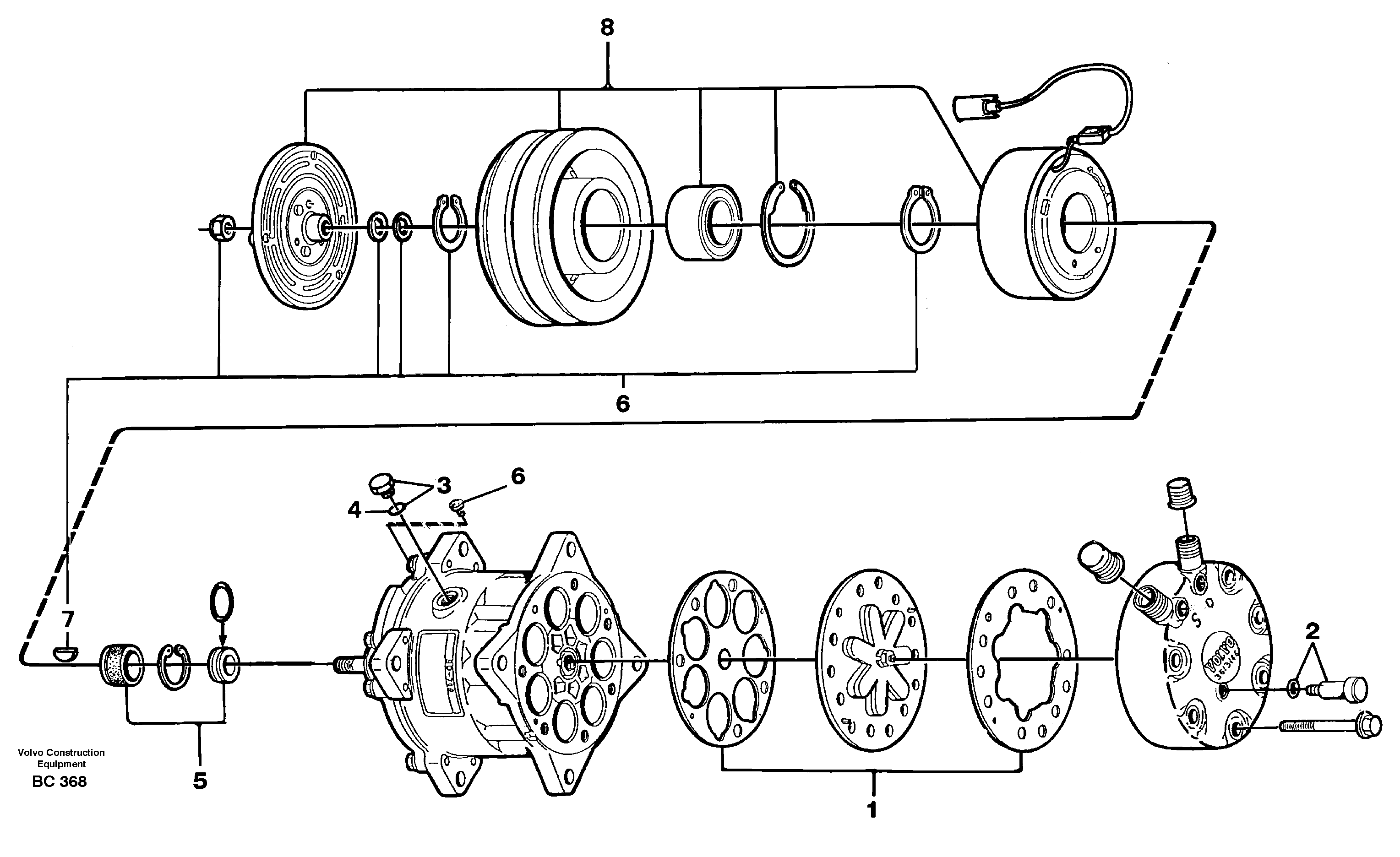 Compressor.  92468 — volvo parts diagram