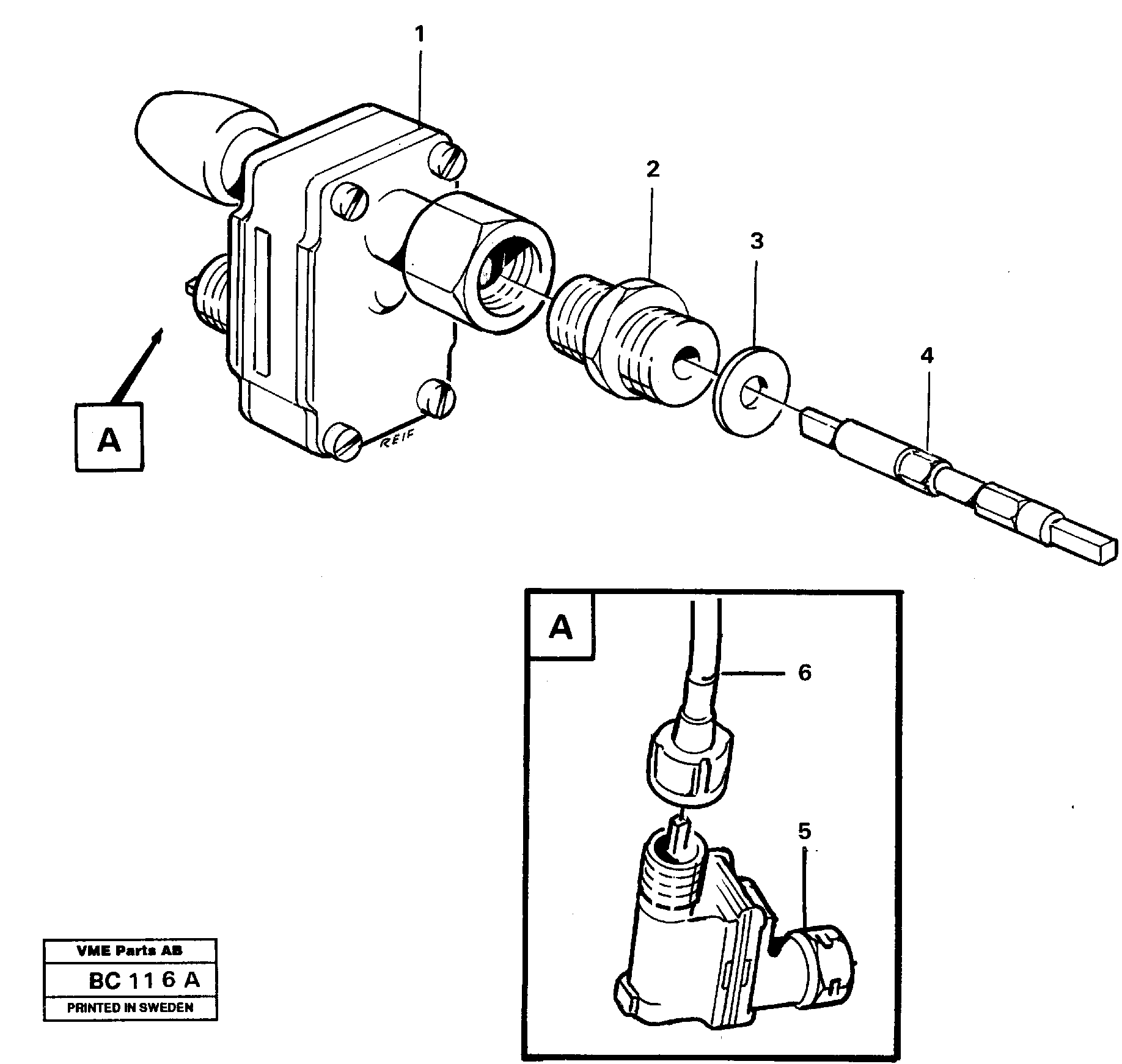Speedometer drive — volvo parts diagram
